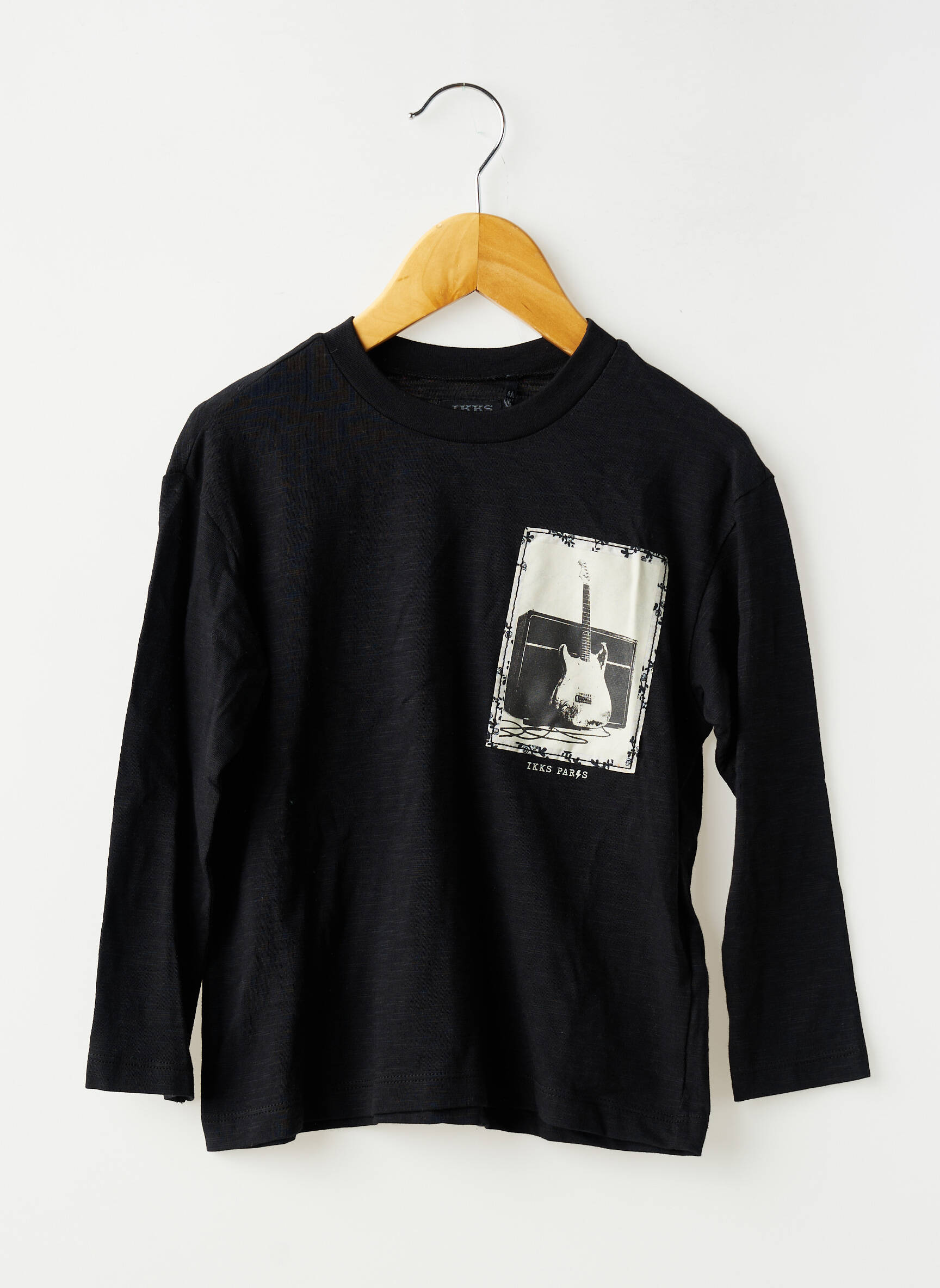 Tricou mâneci lungi mâneci lungi negru IKKS băiat