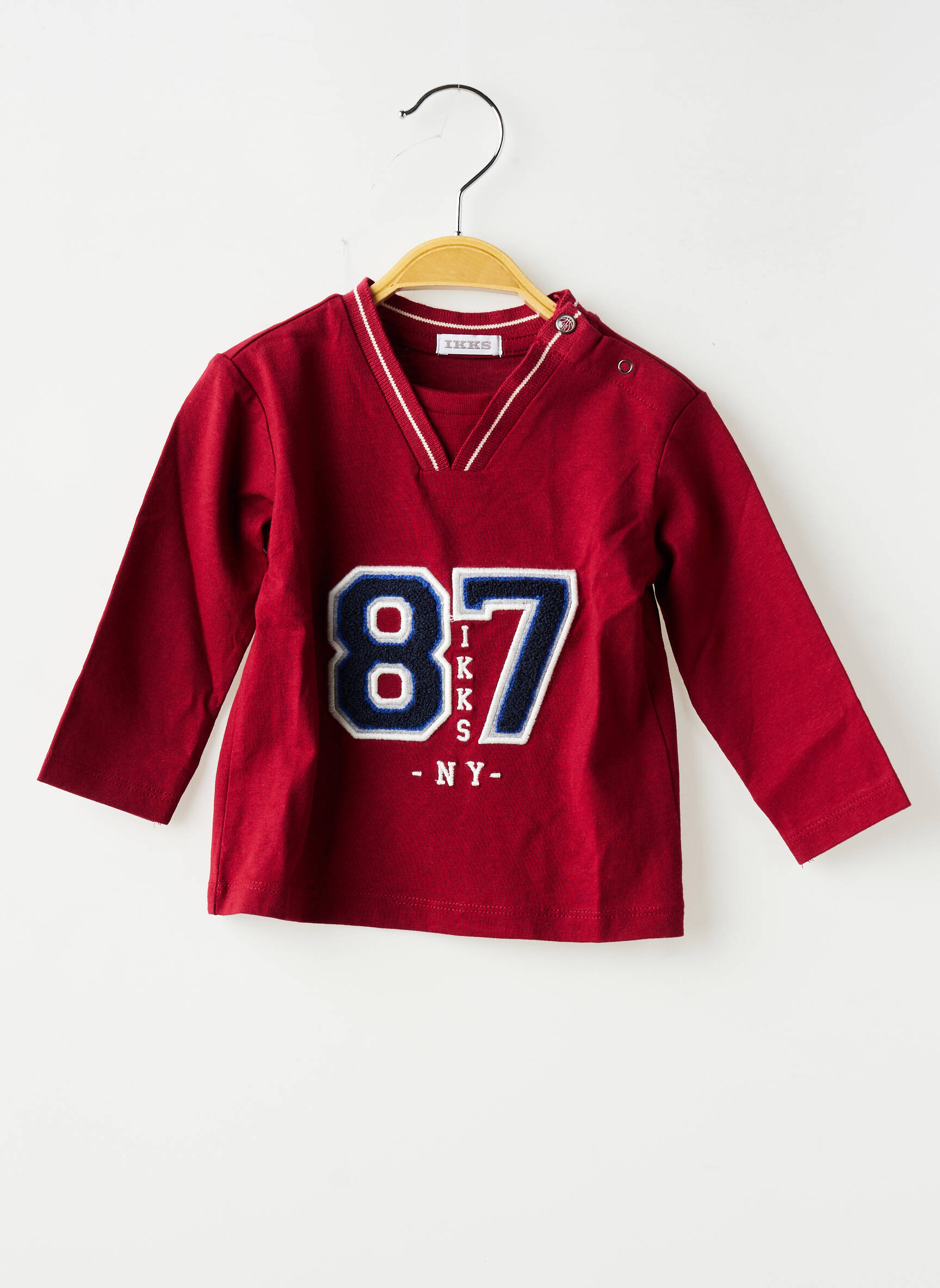 Tricou mâneci lungi mâneci lungi roșu IKKS copil