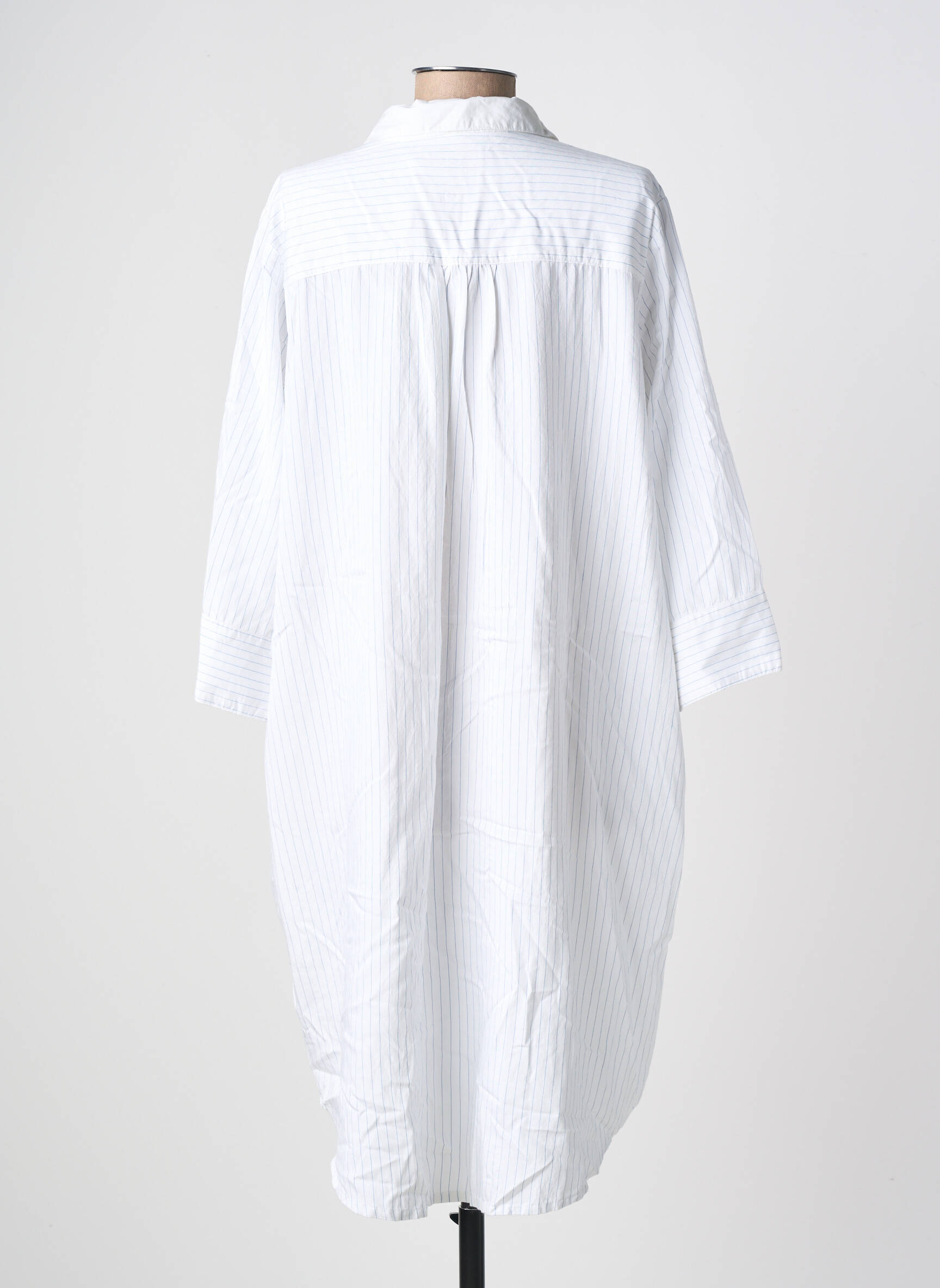 Rochie midi mâneci 3/4 mâneci 3/4 albastru CREAM femeie