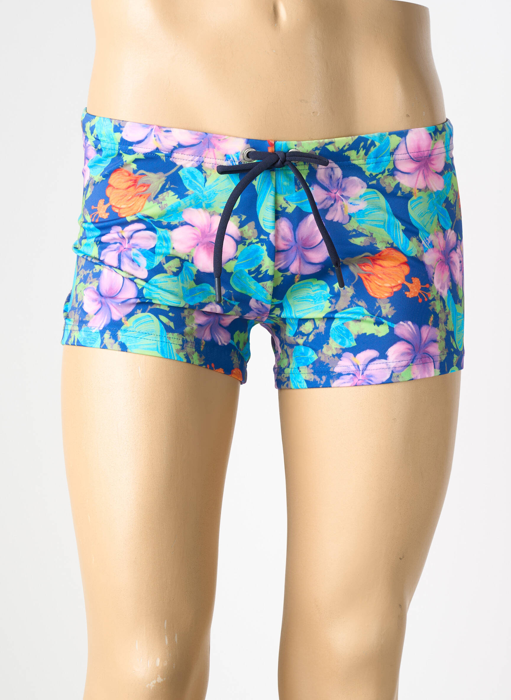 Slip de baie imprimeu floral albastru HOM bărbat