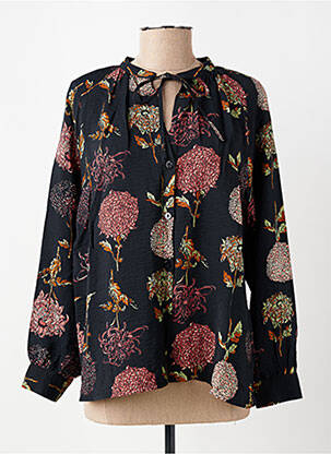 Cămașă imprimeu floral mâneci lungi negru NICE THINGS femeie