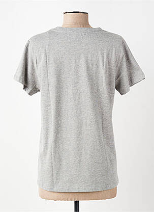 Tricou serigrafie mâneci scurte gri KANOPE femeie
