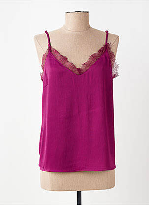 Top țesătură crep bretele subțiri violet MOLLY BRACKEN femeie