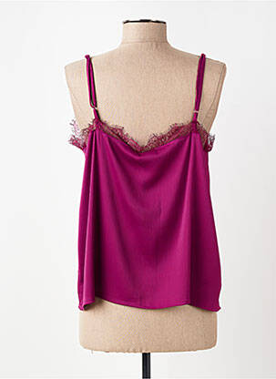 Top țesătură crep bretele subțiri violet MOLLY BRACKEN femeie