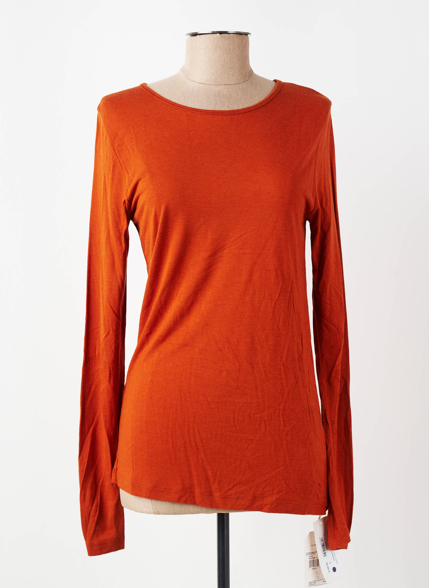 Tricou mâneci lungi mâneci lungi portocalie NICE THINGS femeie