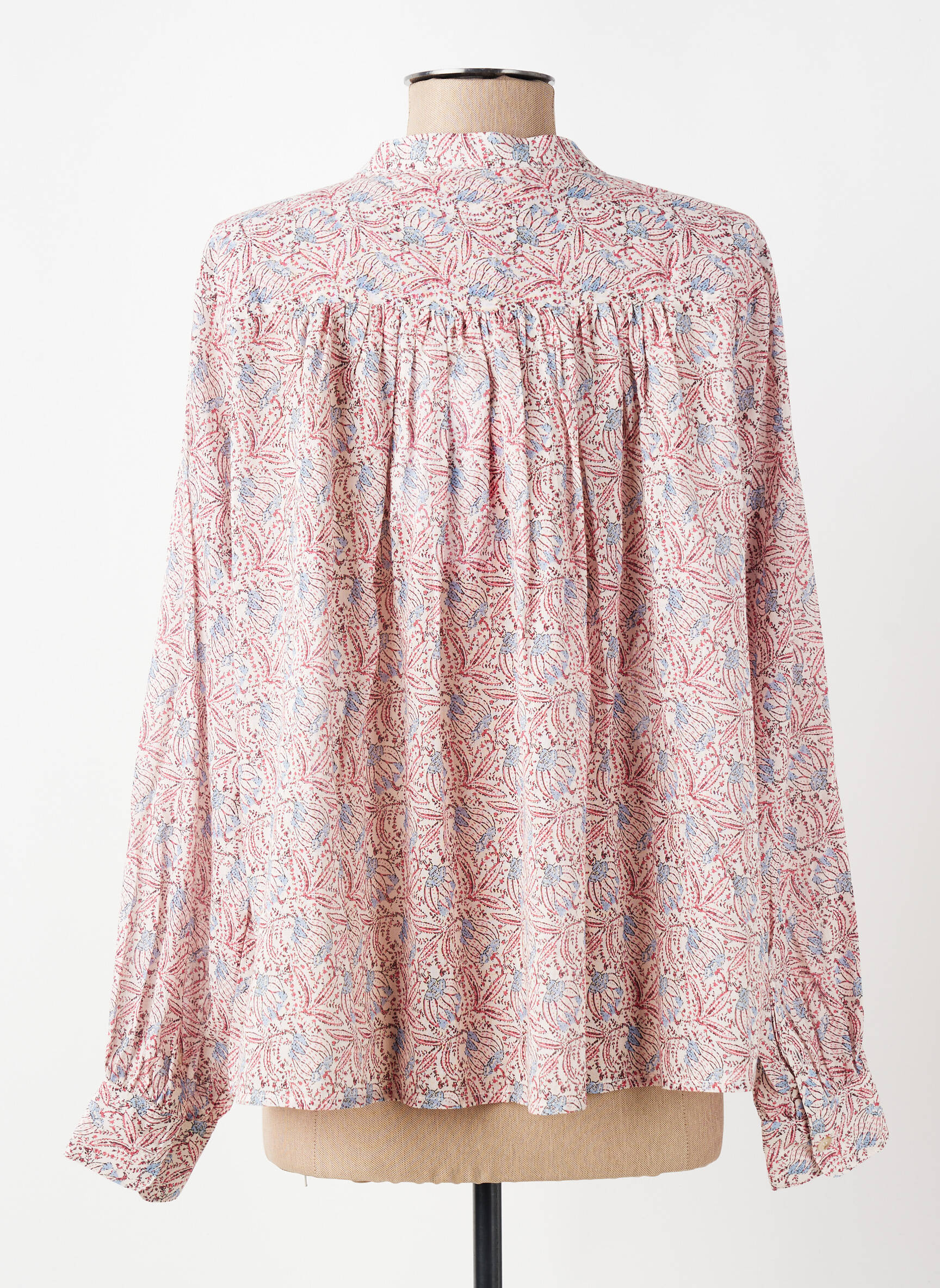 Cămașă imprimeu floral mâneci lungi roz ARTLOVE femeie