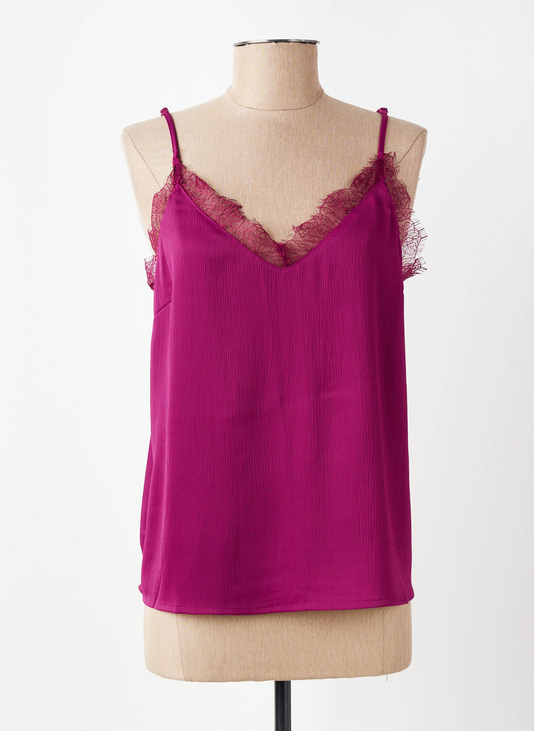 Top țesătură crep bretele subțiri violet MOLLY BRACKEN femeie