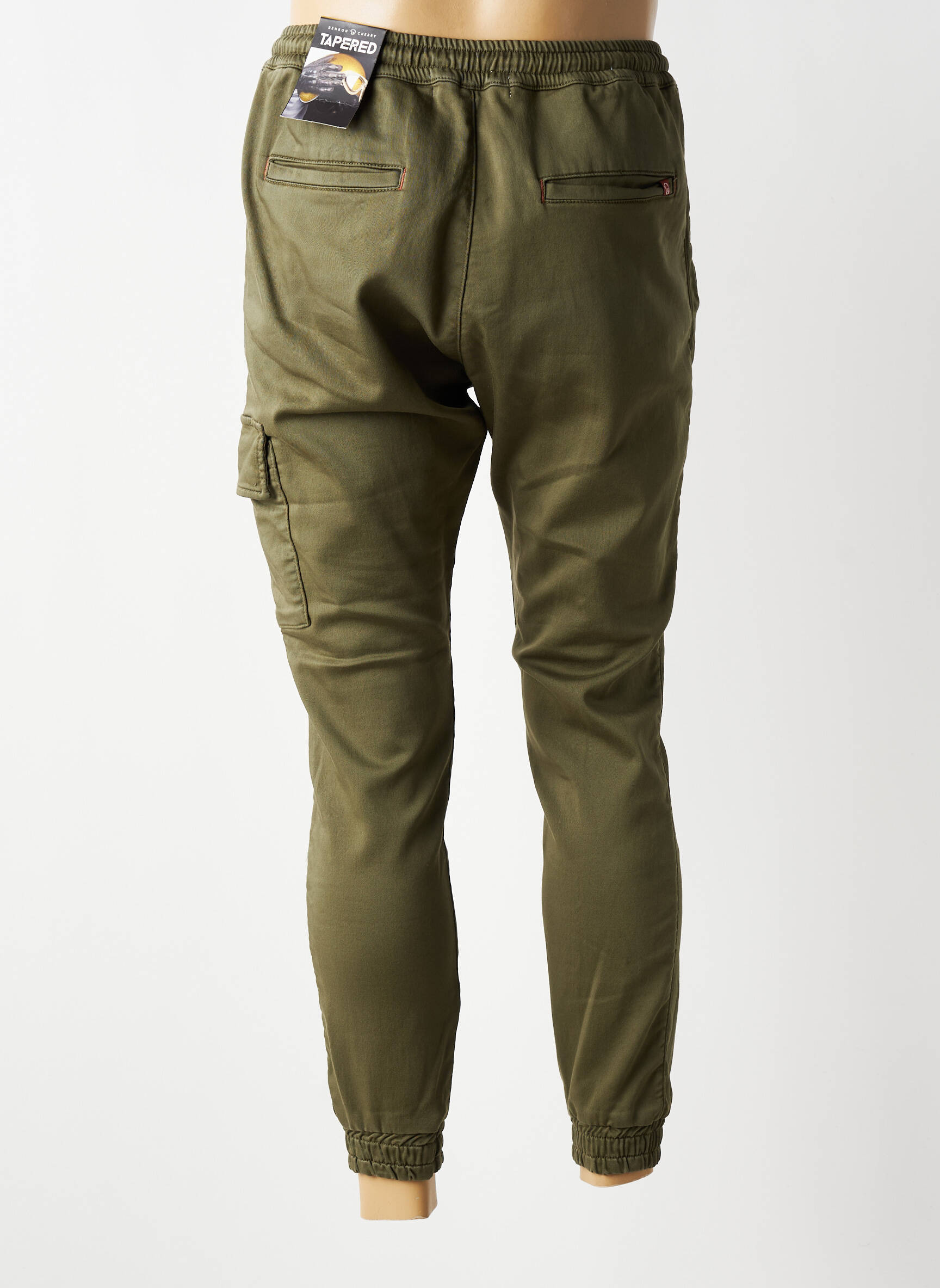Pantalon cargo multibuzunare talie înaltă verde BENSON & CHERRY bărbat