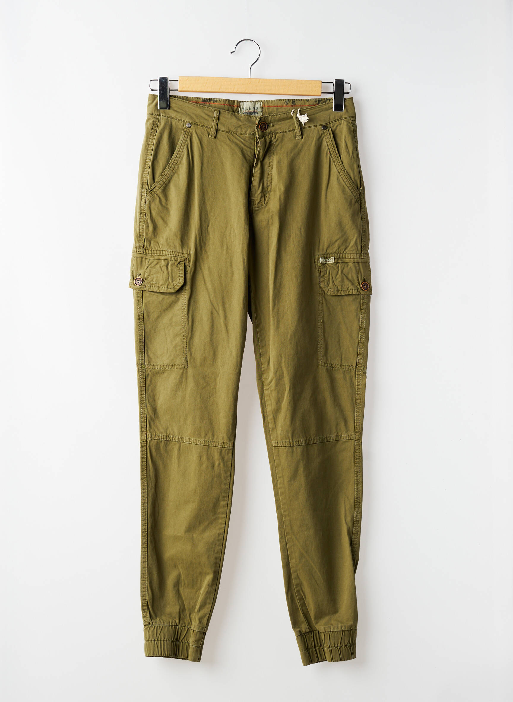 Pantalon cargo strânsă pe partea de jos mărime normală verde BLEND bărbat