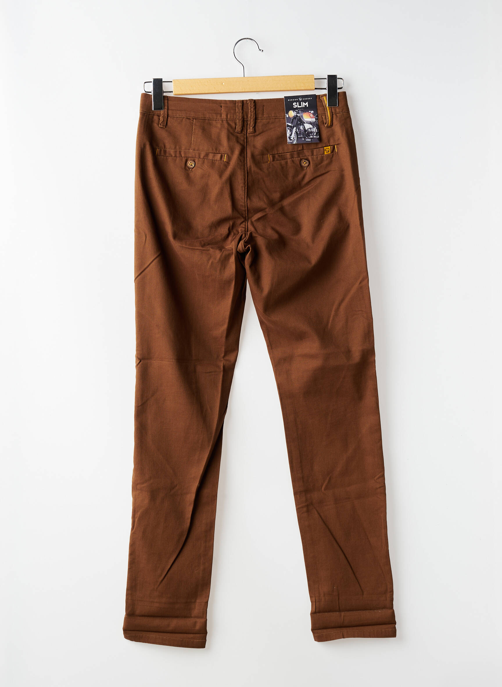 Pantalon chino elasticitate mărime normală maro BENSON & CHERRY bărbat