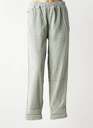 Pantalon drept talie elastică albastru F.A.M. femeie