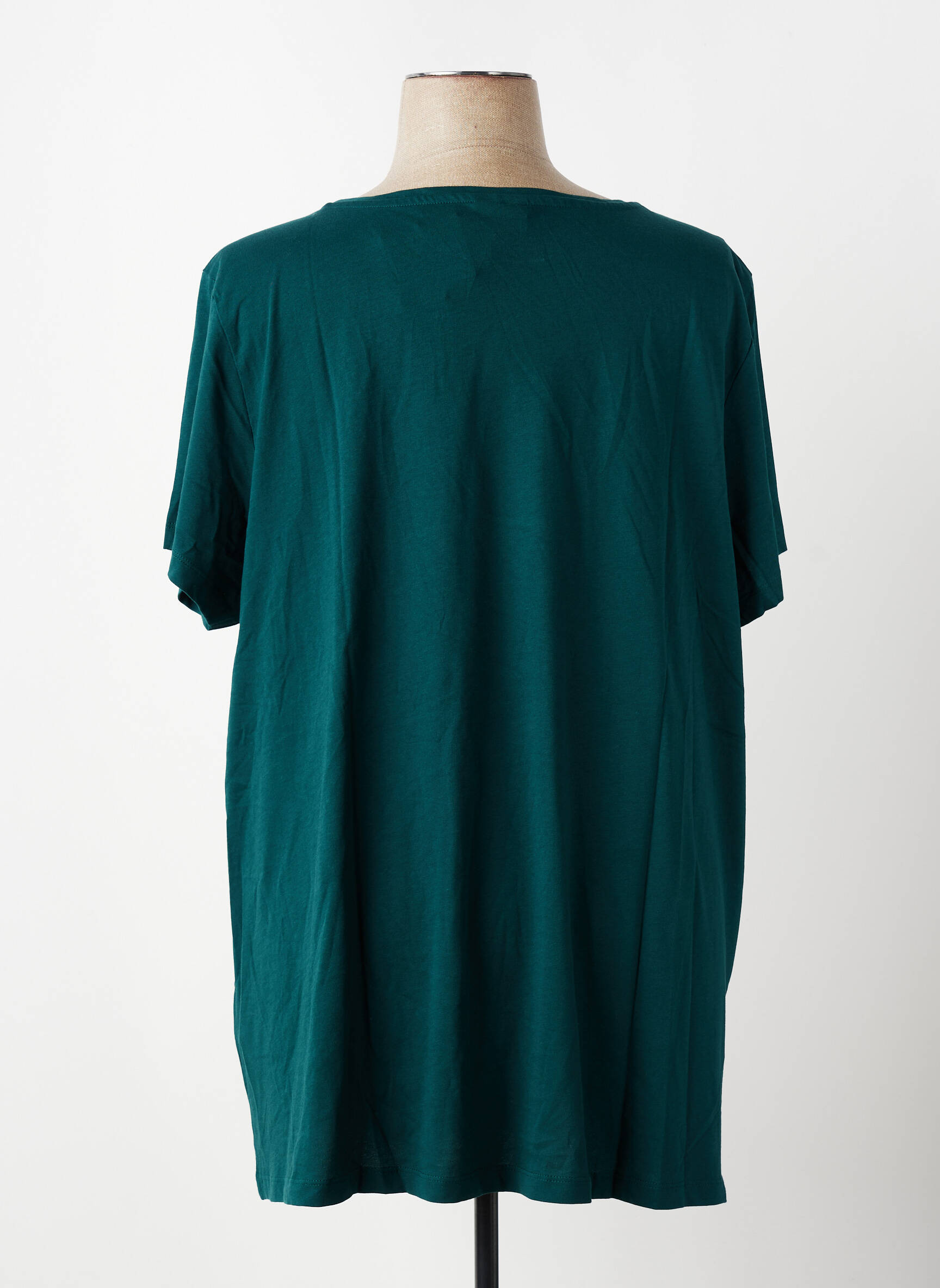 Top elasticitate mâneci scurte verde ONLY CARMAKOMA femeie