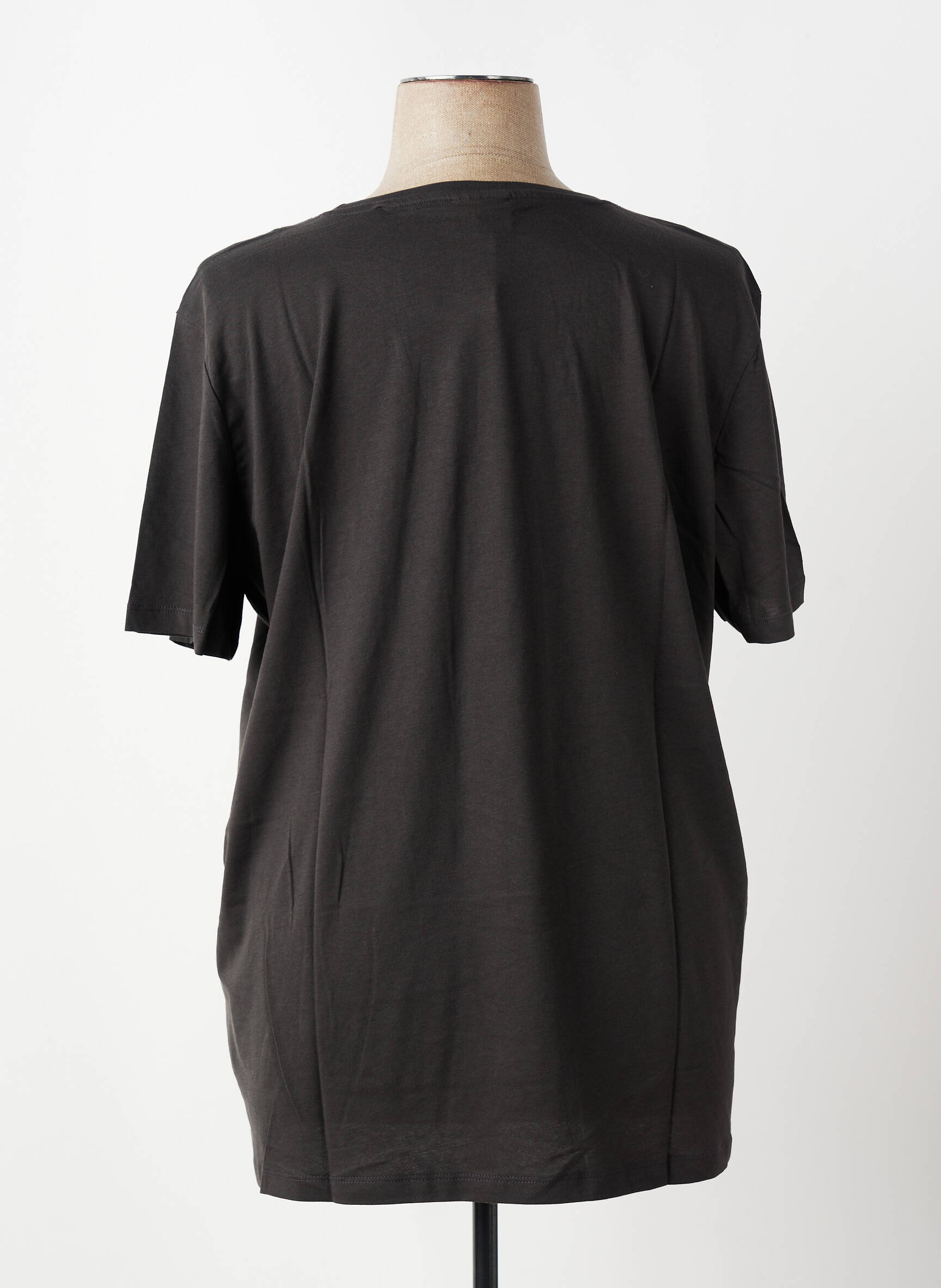 Tricou serigrafie flockată mâneci scurte gri ONLY CARMAKOMA femeie