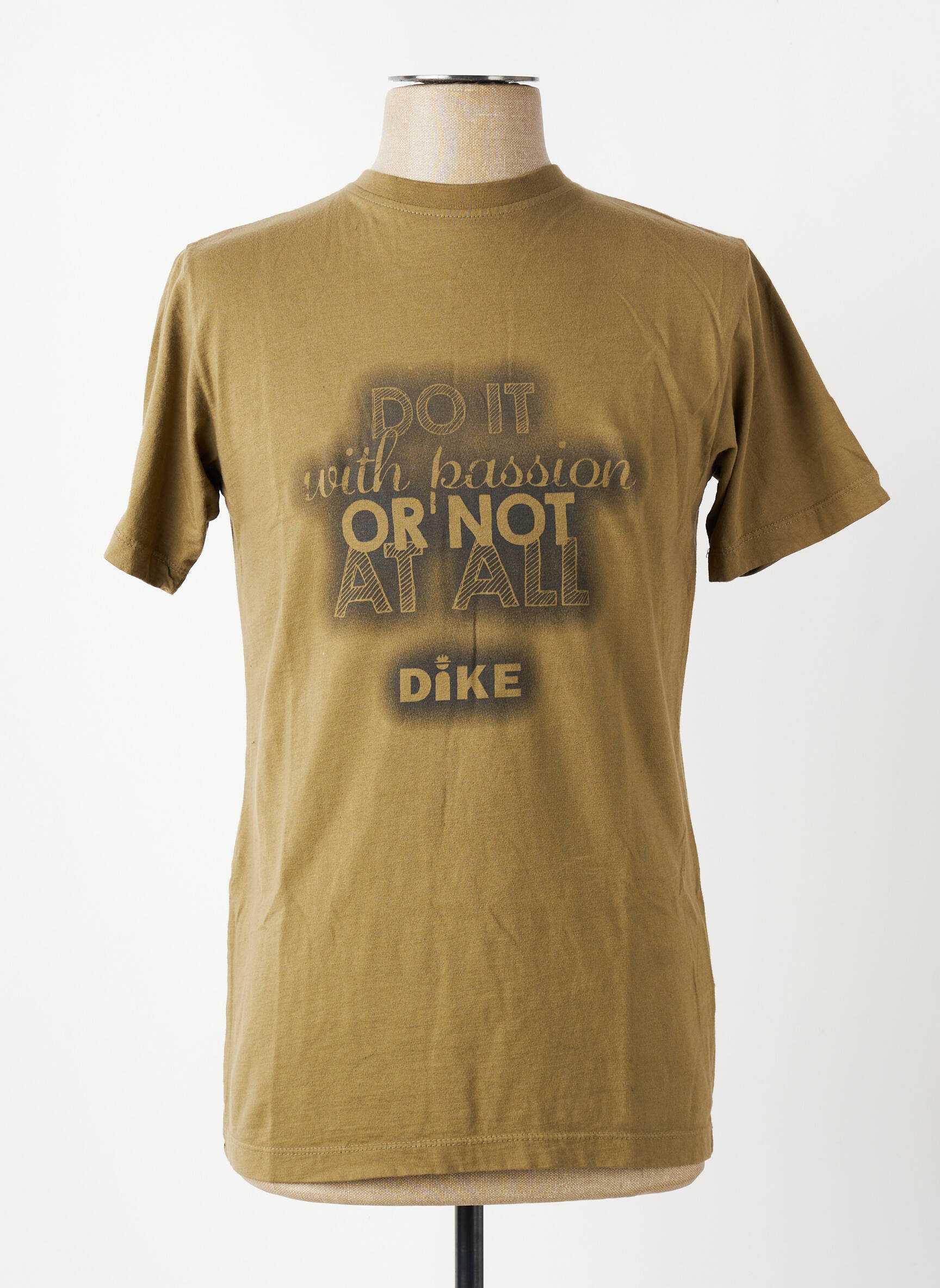 Tricou croială cambrată mâneci scurte verde închis DIKE bărbat