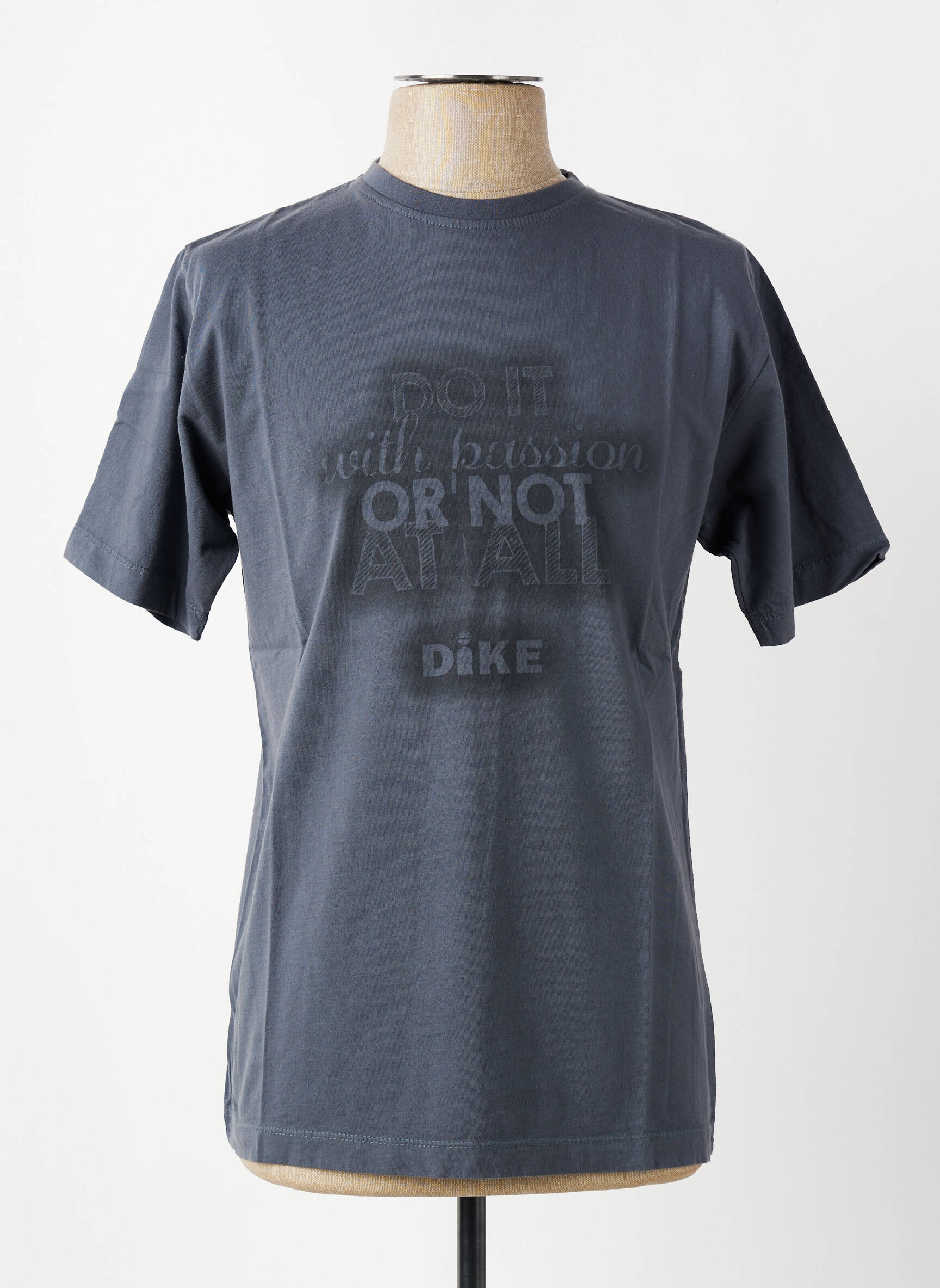 Tricou croială cambrată mâneci scurte gri DIKE bărbat