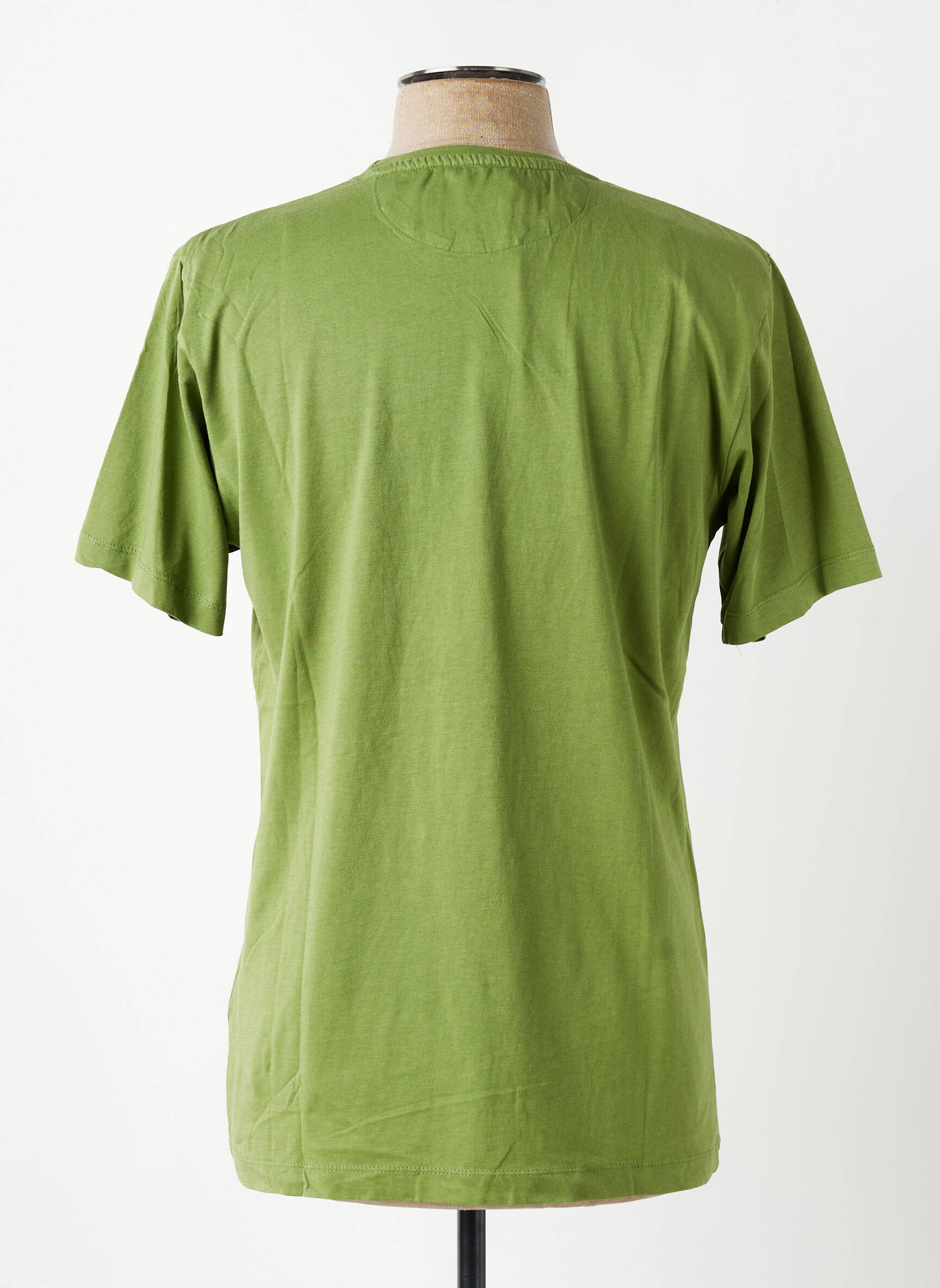 Tricou croială cambrată mâneci scurte verde deschis DIKE bărbat