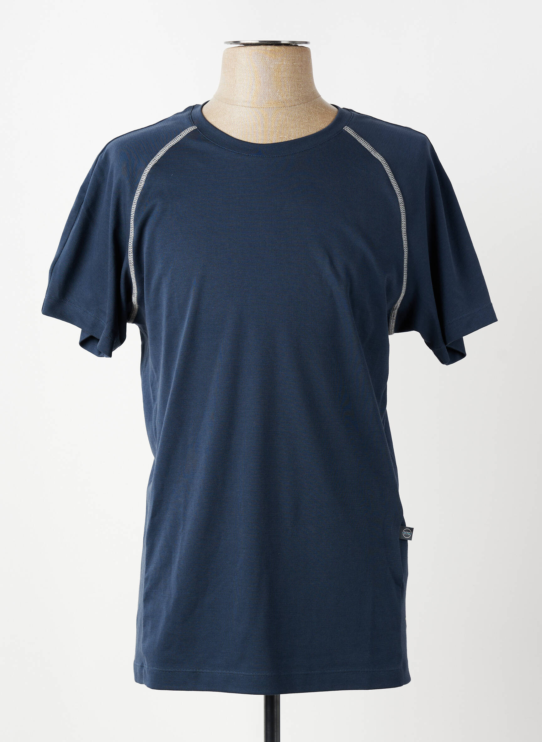 Tricou croială cambrată mâneci scurte albastru DIKE bărbat