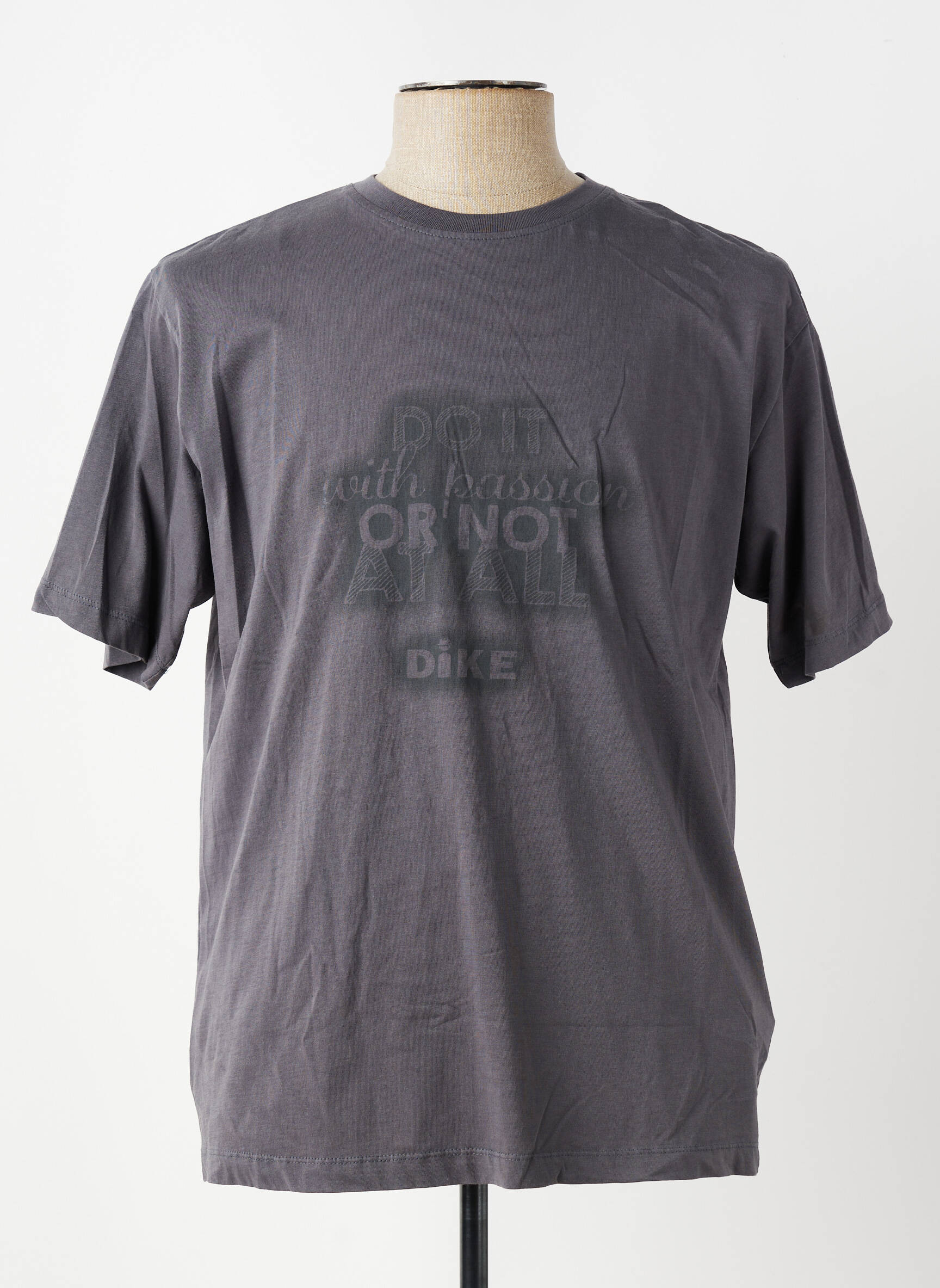 Tricou croială cambrată mâneci scurte gri DIKE bărbat