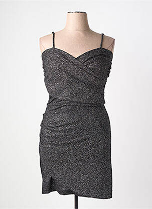 Rochie scurtă croială cambrată bretele subțiri negru AMY&CLO femeie