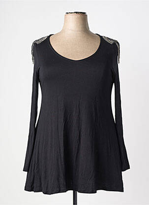 Tricou mâneci lungi mâneci lungi negru AN II VITO femeie