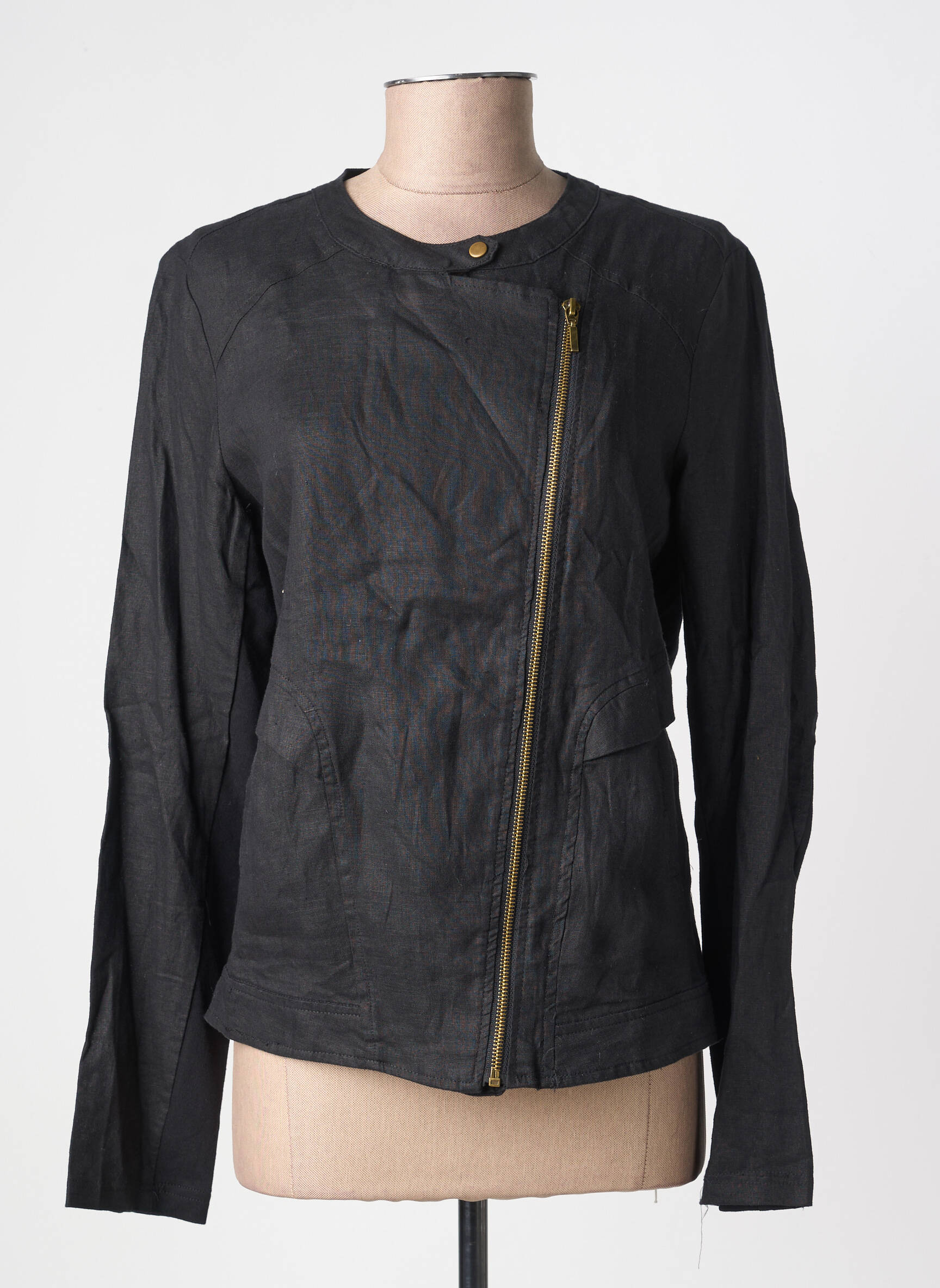 Jachete casual guler rotund negru YEST femeie