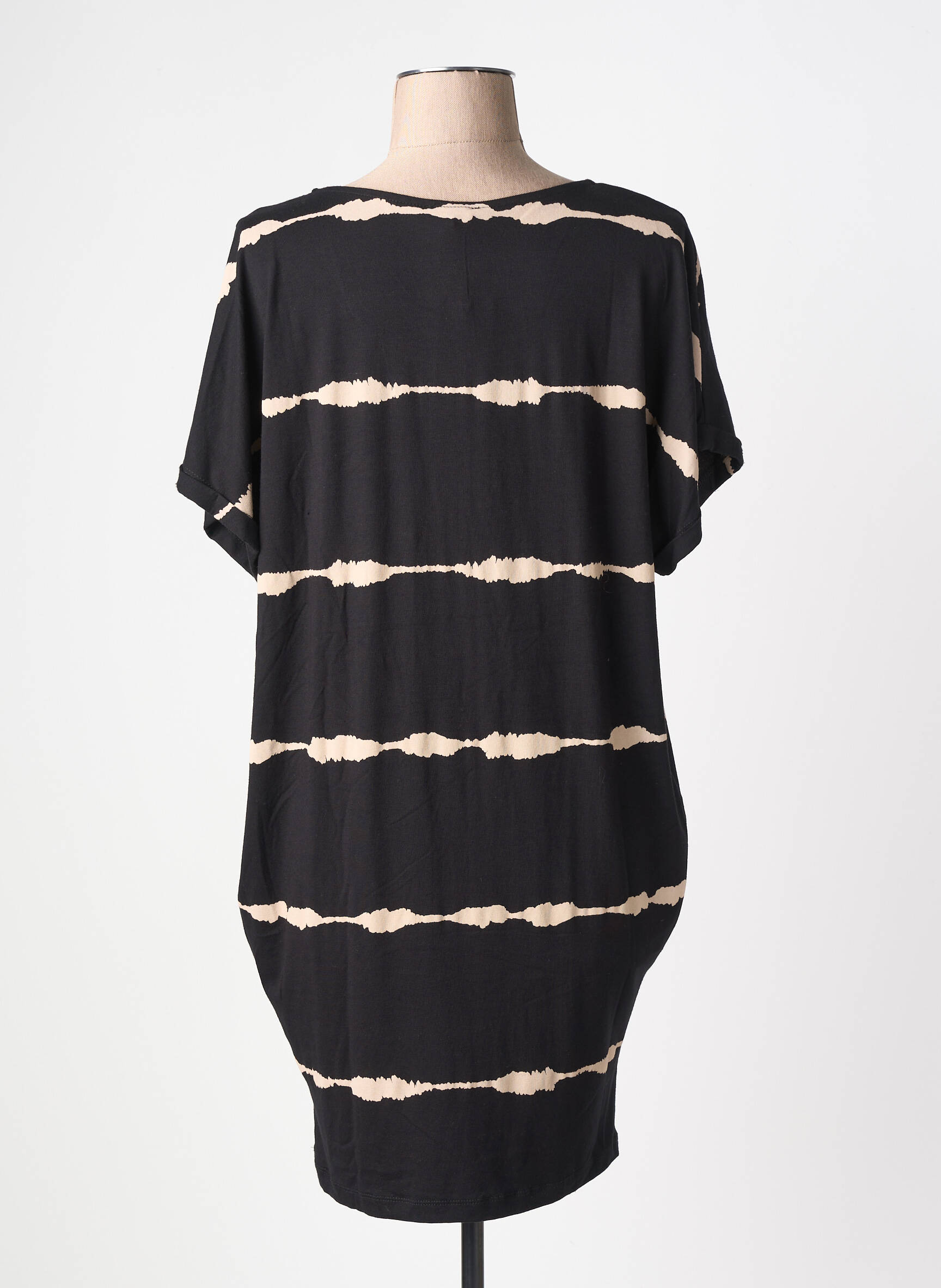 Rochie midi mâneci scurte mâneci scurte negru YEST femeie