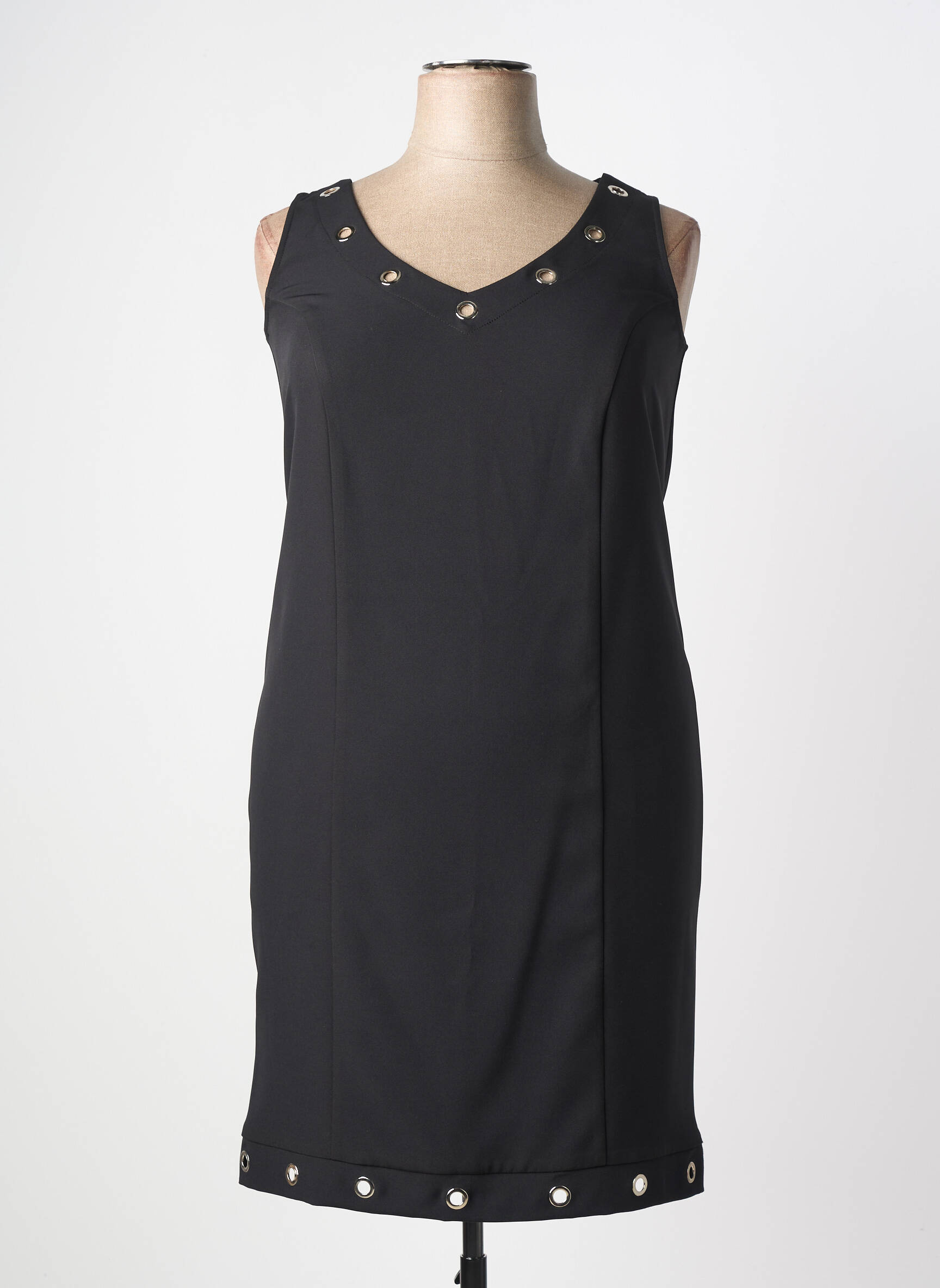 Rochie midi fără mâneci fără mâneci negru AN II VITO femeie