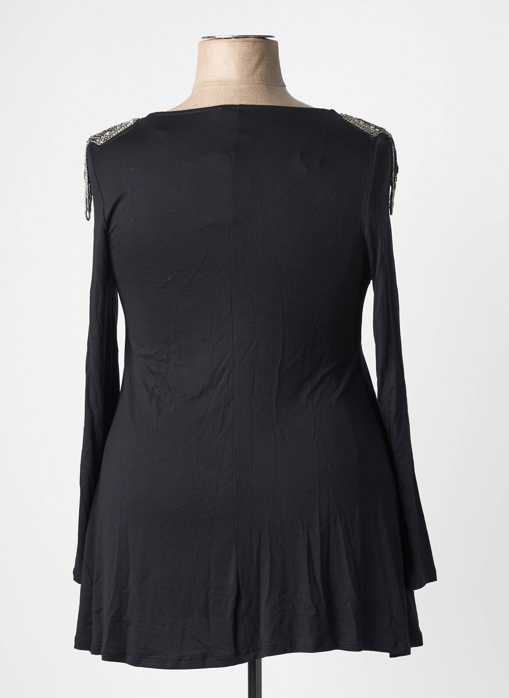 Tricou mâneci lungi mâneci lungi negru AN II VITO femeie