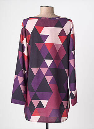 Tunică mâneci lungi țesătură crep violet ATLANTA femeie
