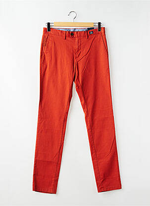 Pantalon chino țesătură poplin mărime normală portocalie TOMMY HILFIGER bărbat