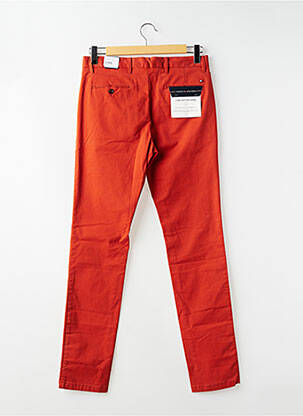 Pantalon chino țesătură poplin mărime normală portocalie TOMMY HILFIGER bărbat