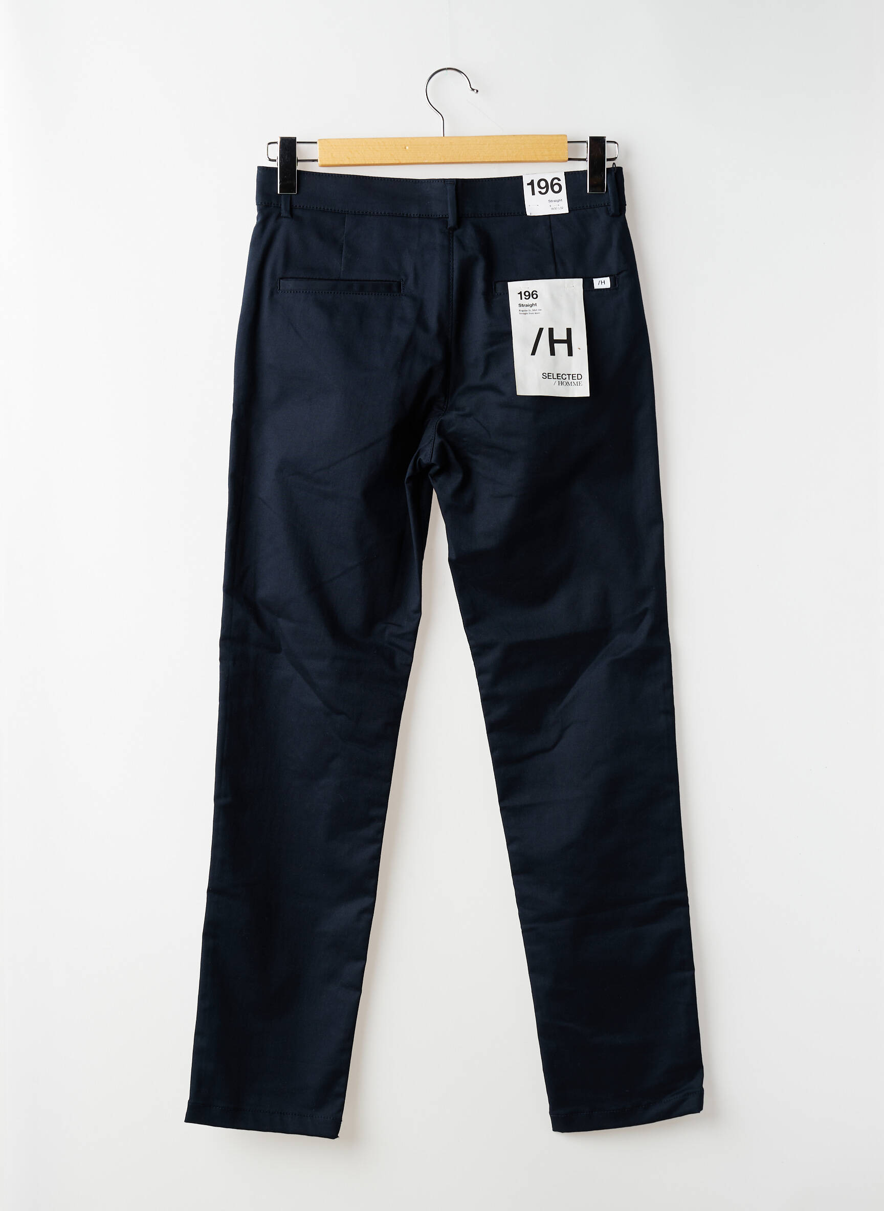 Pantalon chino bio mărime normală albastru SELECTED bărbat