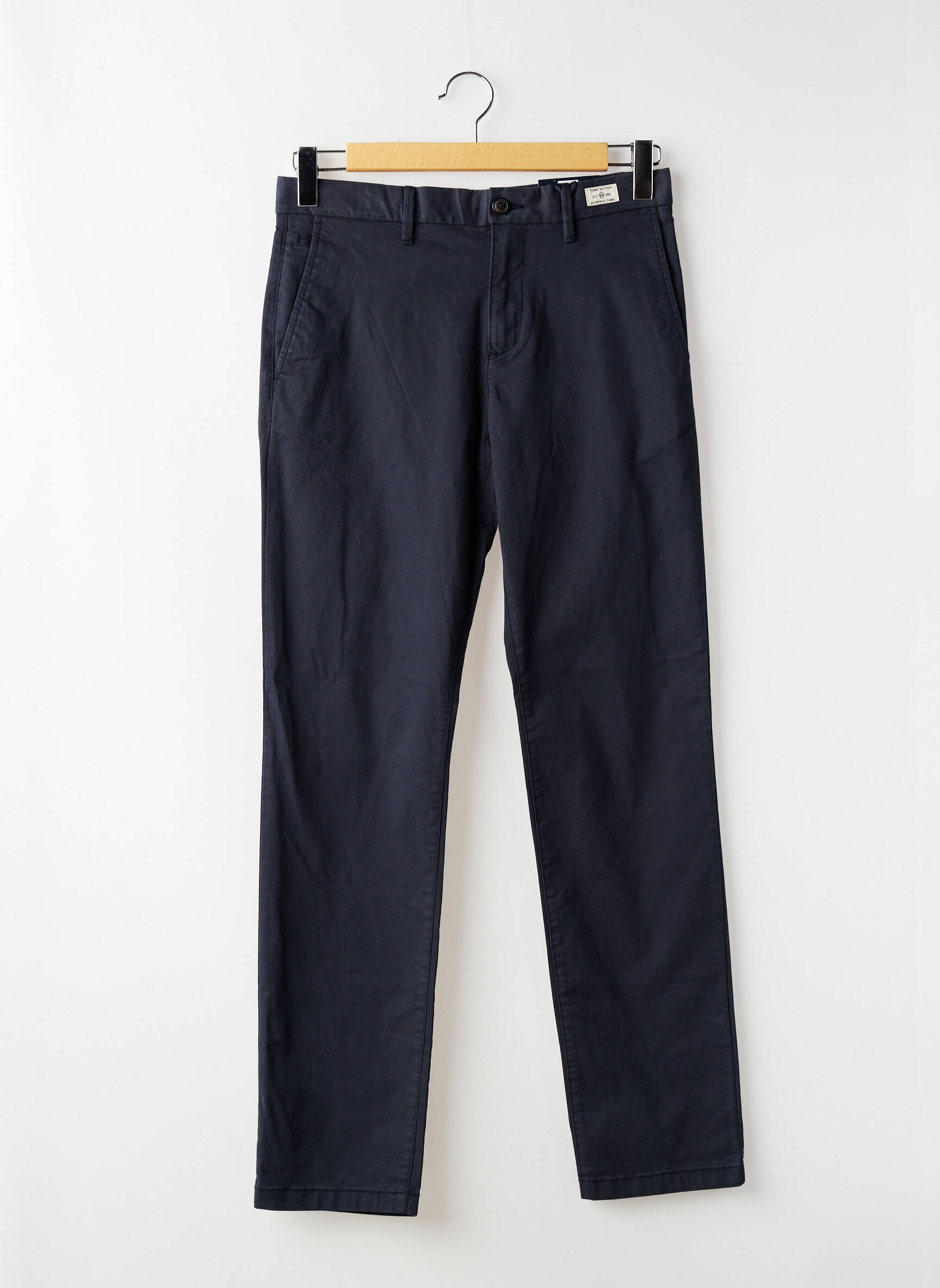 Pantalon chino țesătură poplin mărime normală albastru TOMMY HILFIGER bărbat