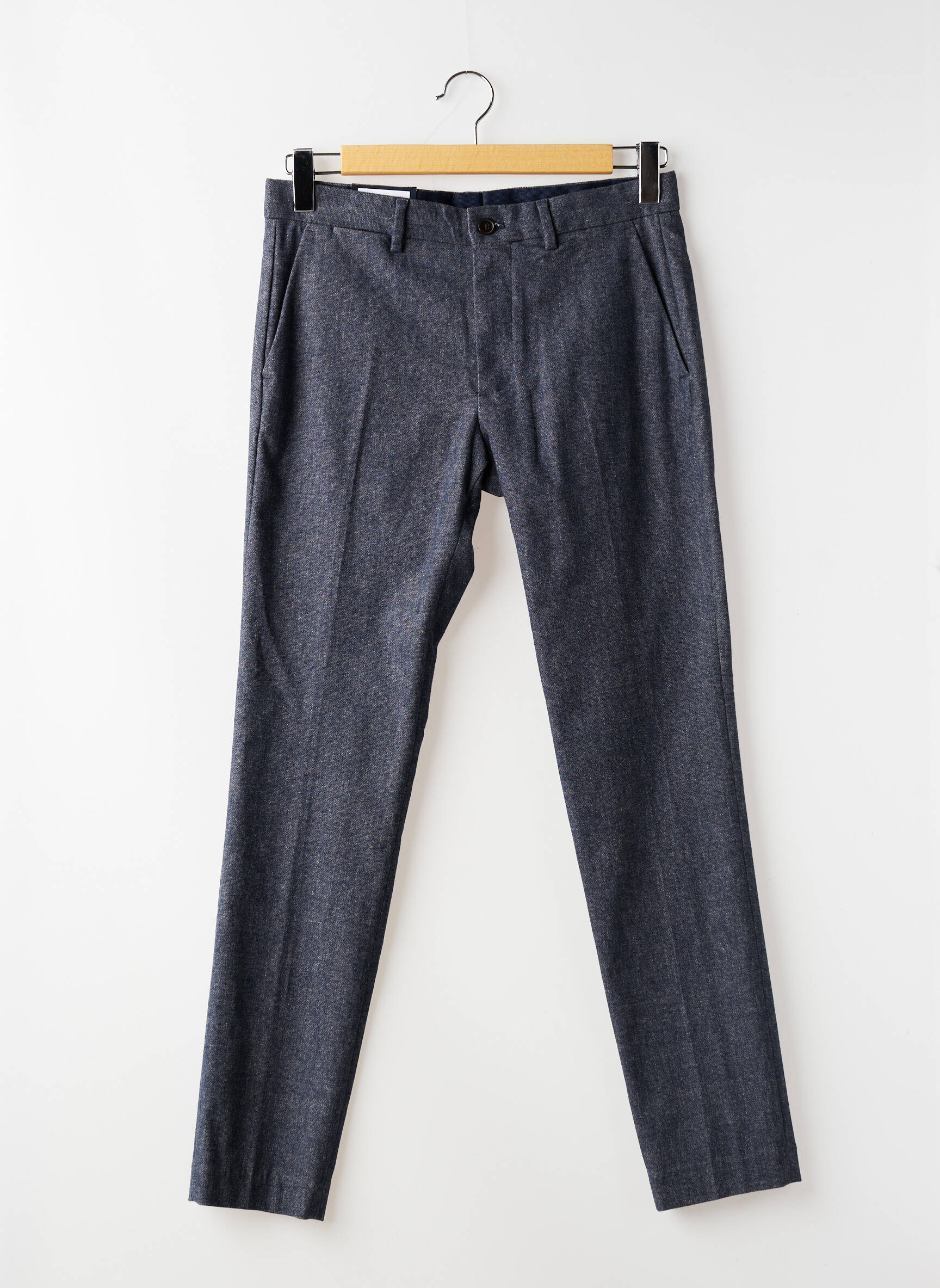 Pantalon slim țesătură melanj mărime normală albastru TOMMY HILFIGER bărbat