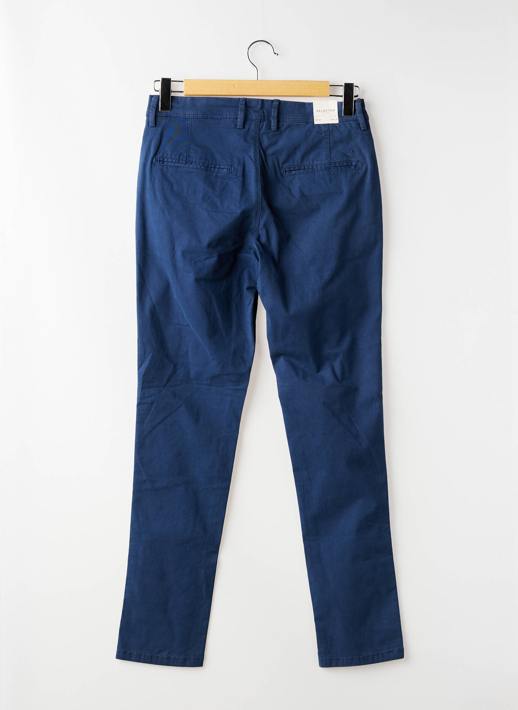 Pantalon chino elasticitate albastru SELECTED bărbat