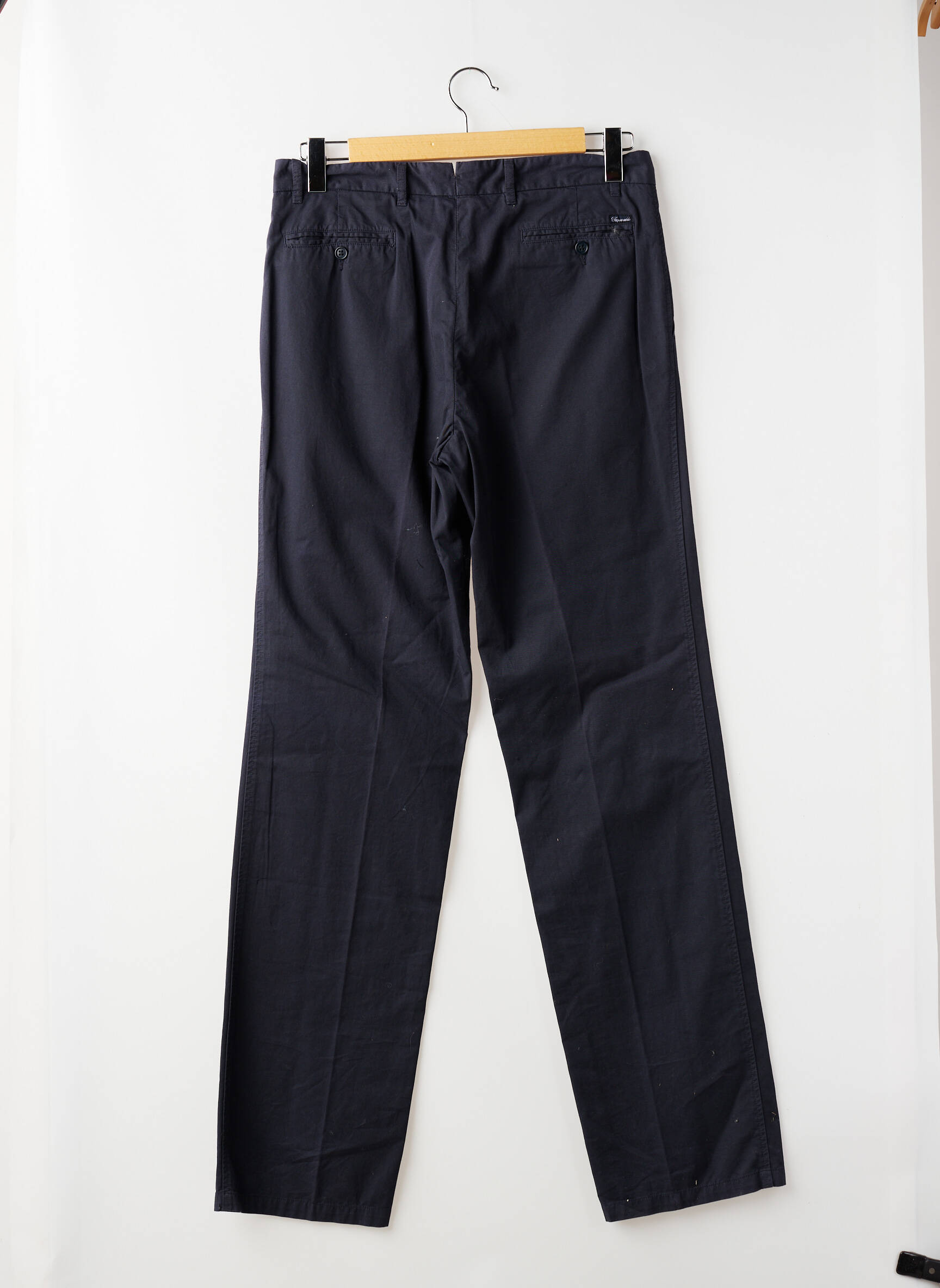 Pantalon chino țesătură poplin mărime normală albastru FACONNABLE bărbat