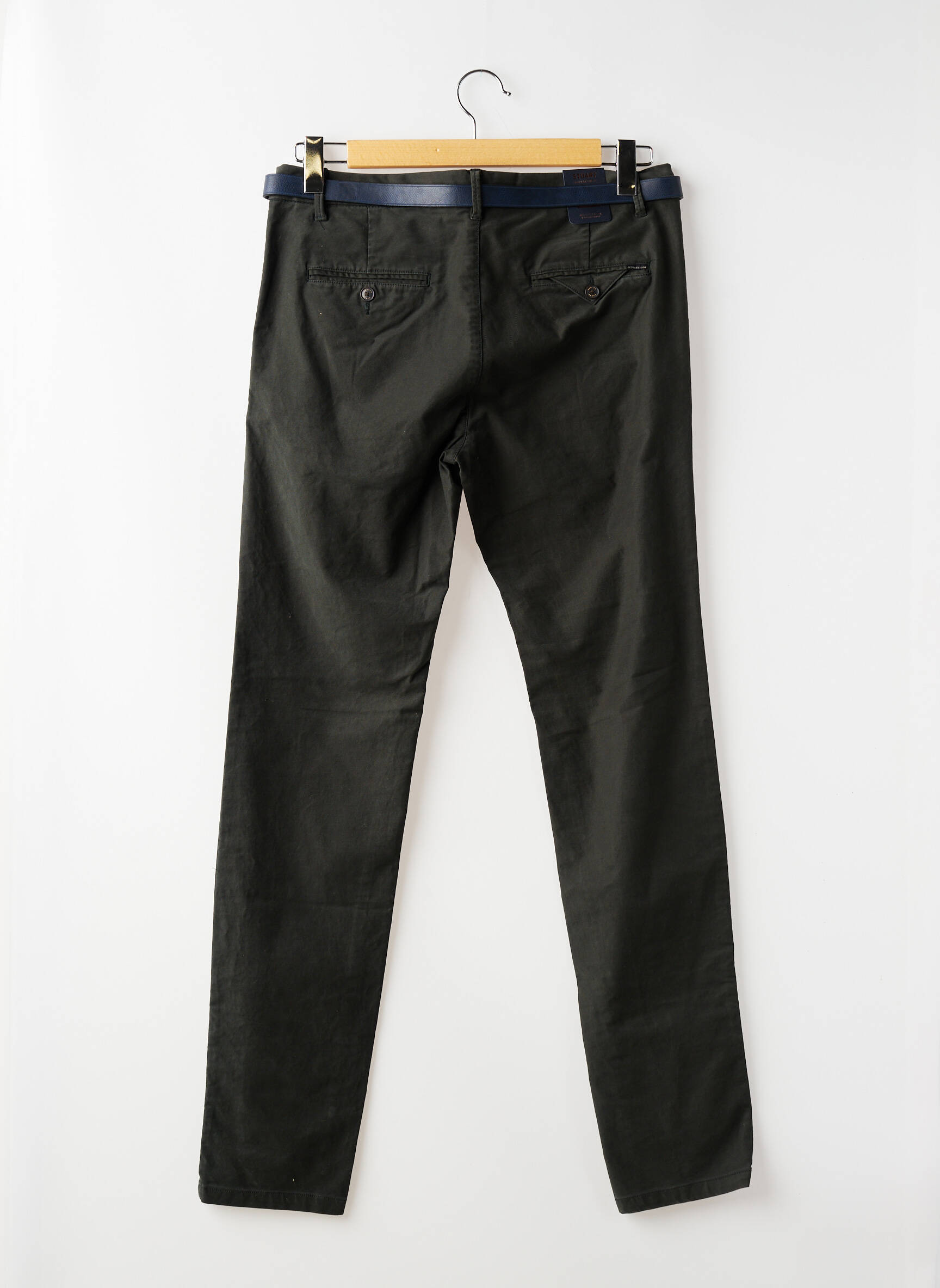 Pantalon chino țesătură poplin mărime normală verde SCOTCH & SODA bărbat