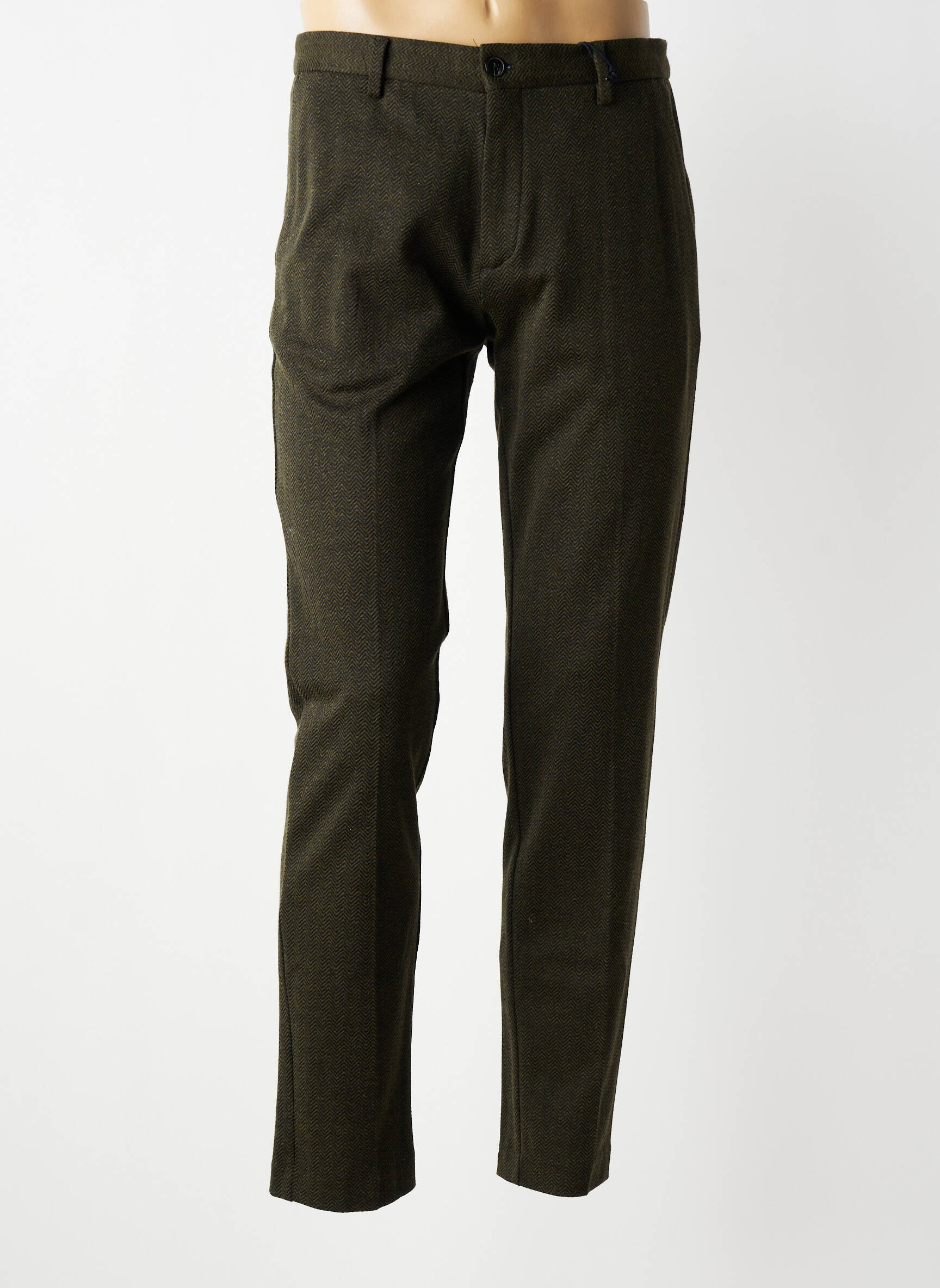 Pantalon chino țesătură melanj mărime normală verde SCOTCH & SODA bărbat