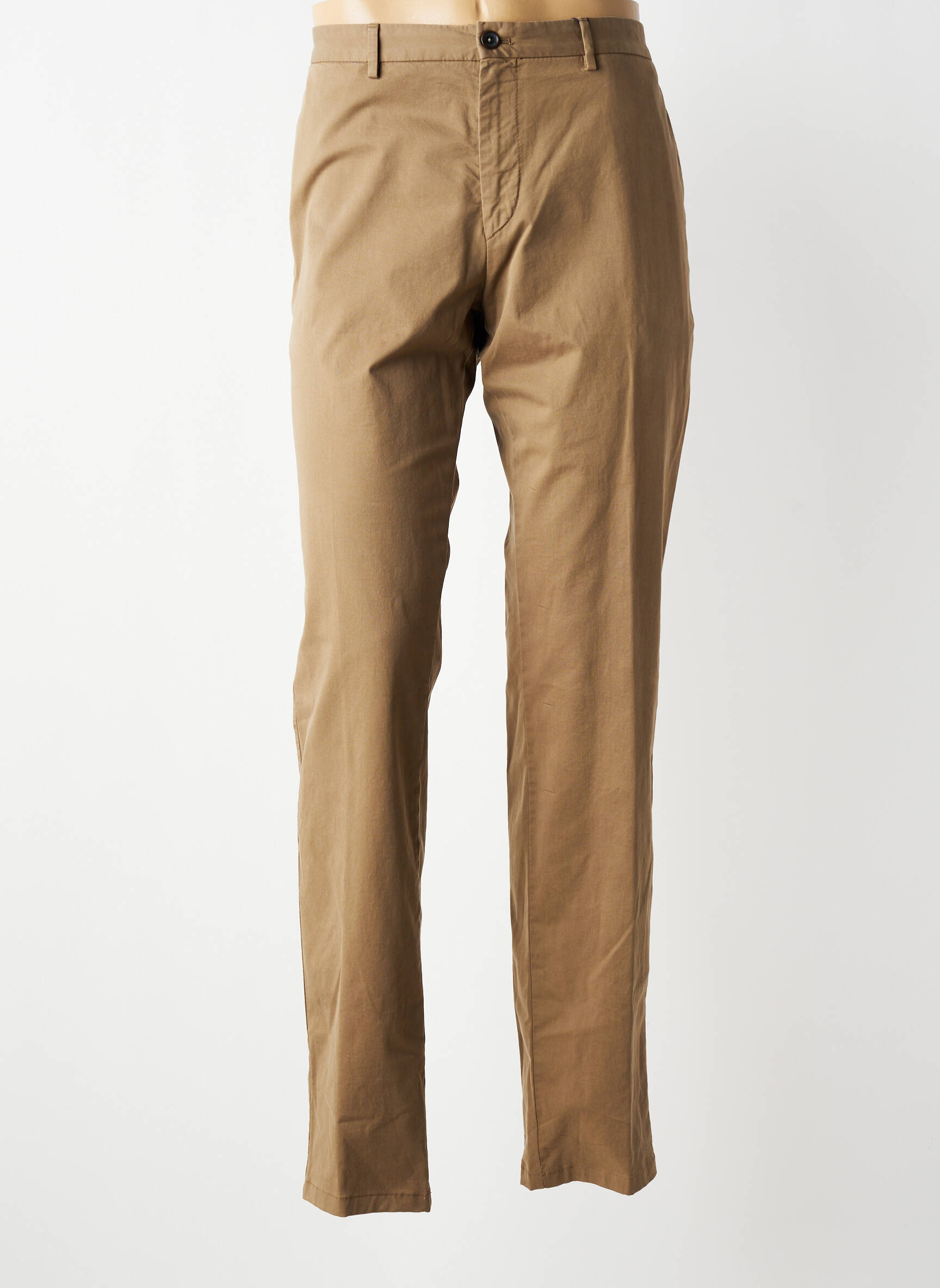 Pantalon chino țesătură poplin mărime normală maro TOMMY HILFIGER bărbat