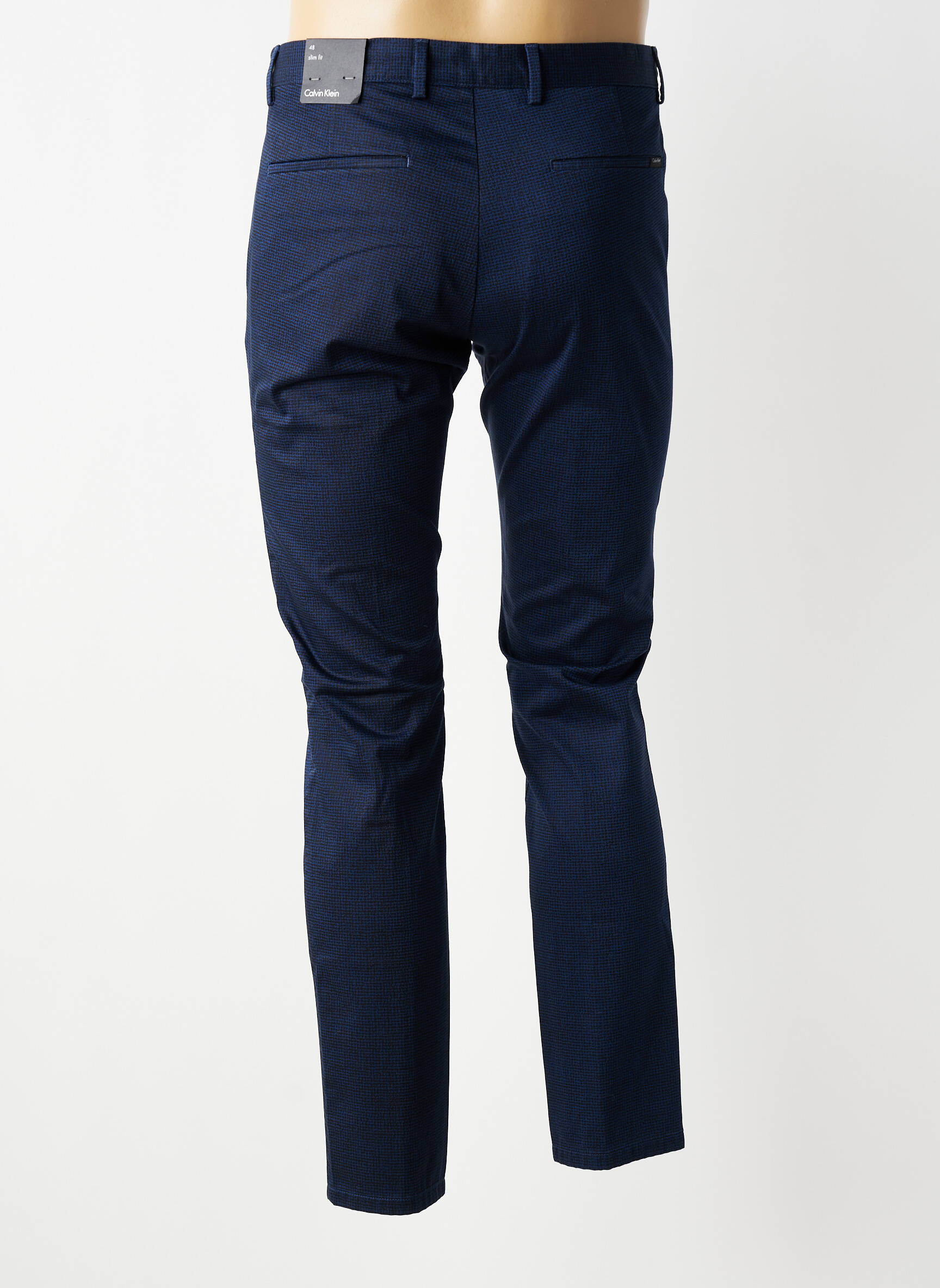 Pantalon chino închidere cu fermoar sub clapetă cu cârlig mărime normală albastru CALVIN KLEIN bărbat