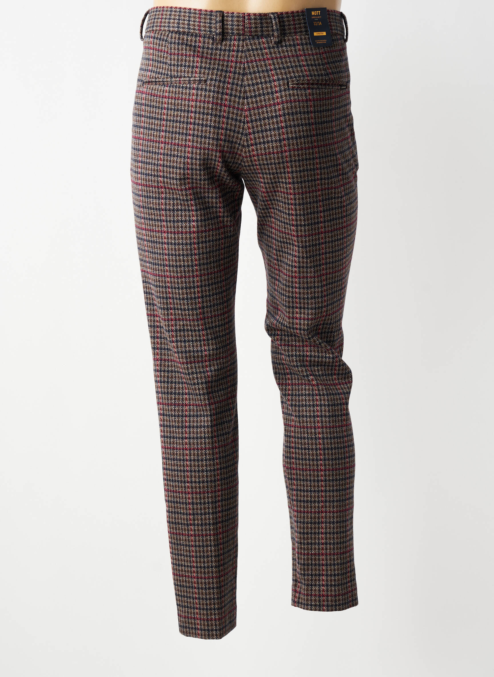 Pantalon chino țesătură melanj mărime normală maro SCOTCH & SODA bărbat