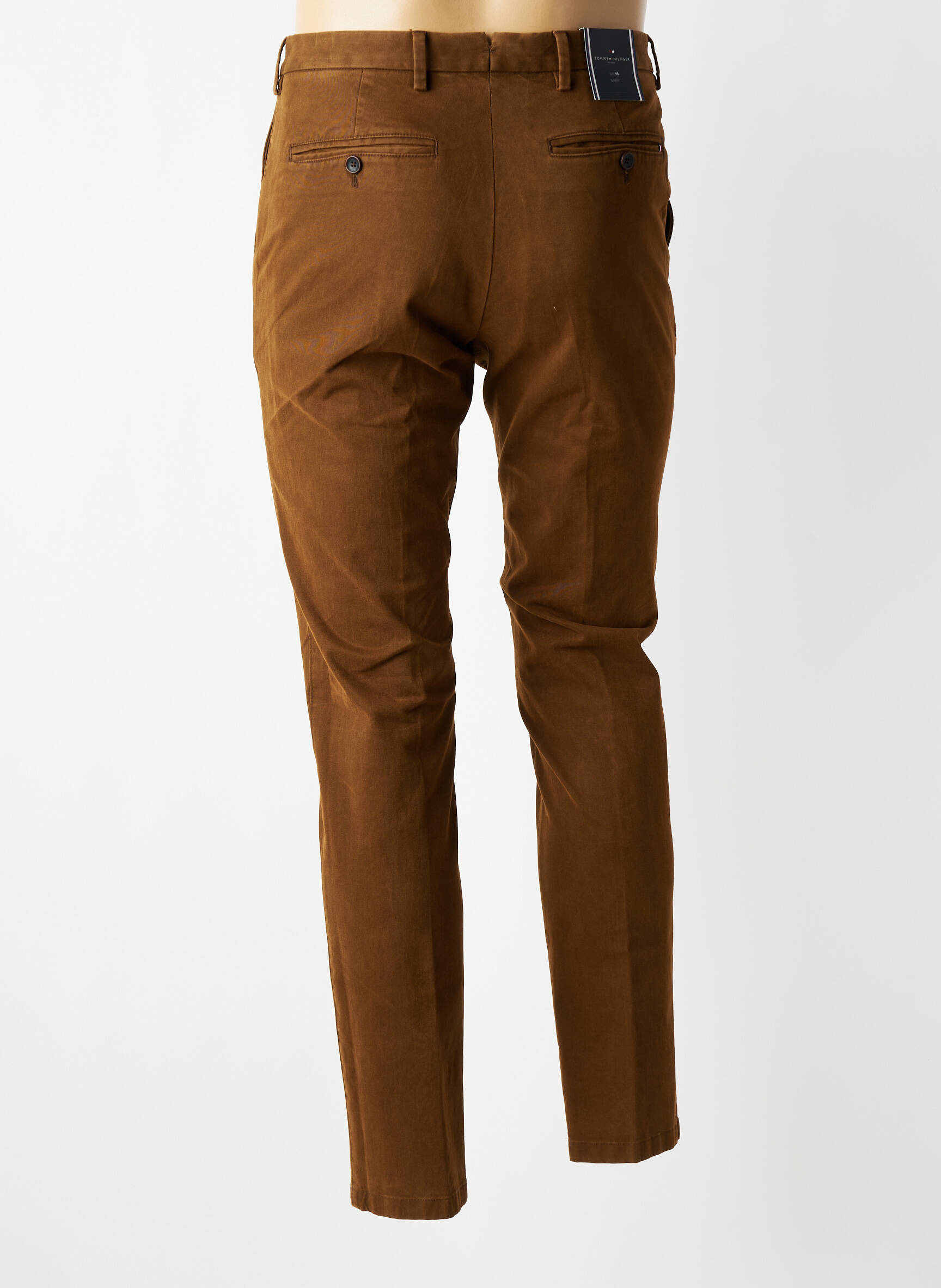 Pantalon chino elasticitate mărime normală maro TOMMY HILFIGER bărbat