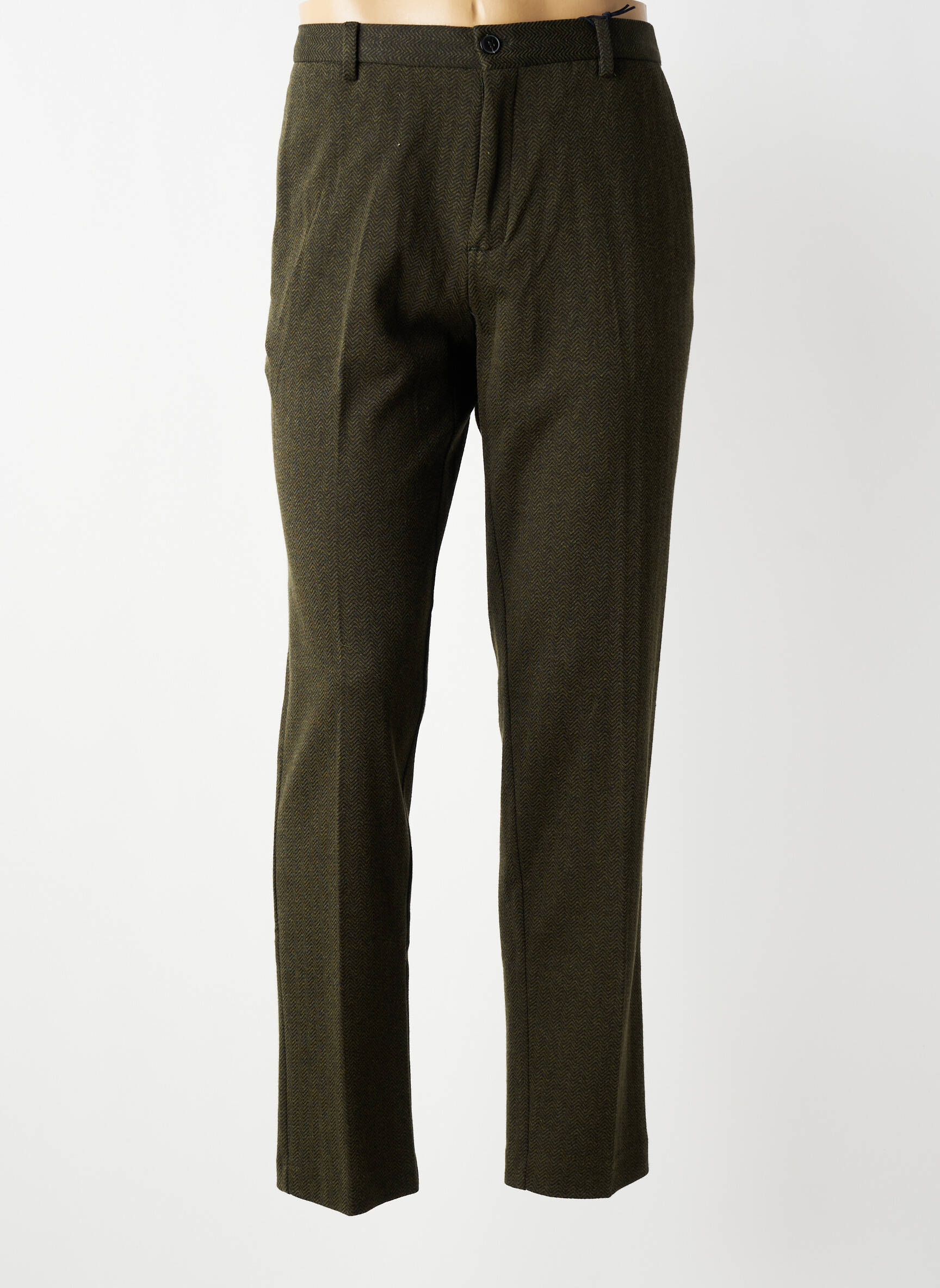 Pantalon chino țesătură melanj mărime normală verde SCOTCH & SODA bărbat