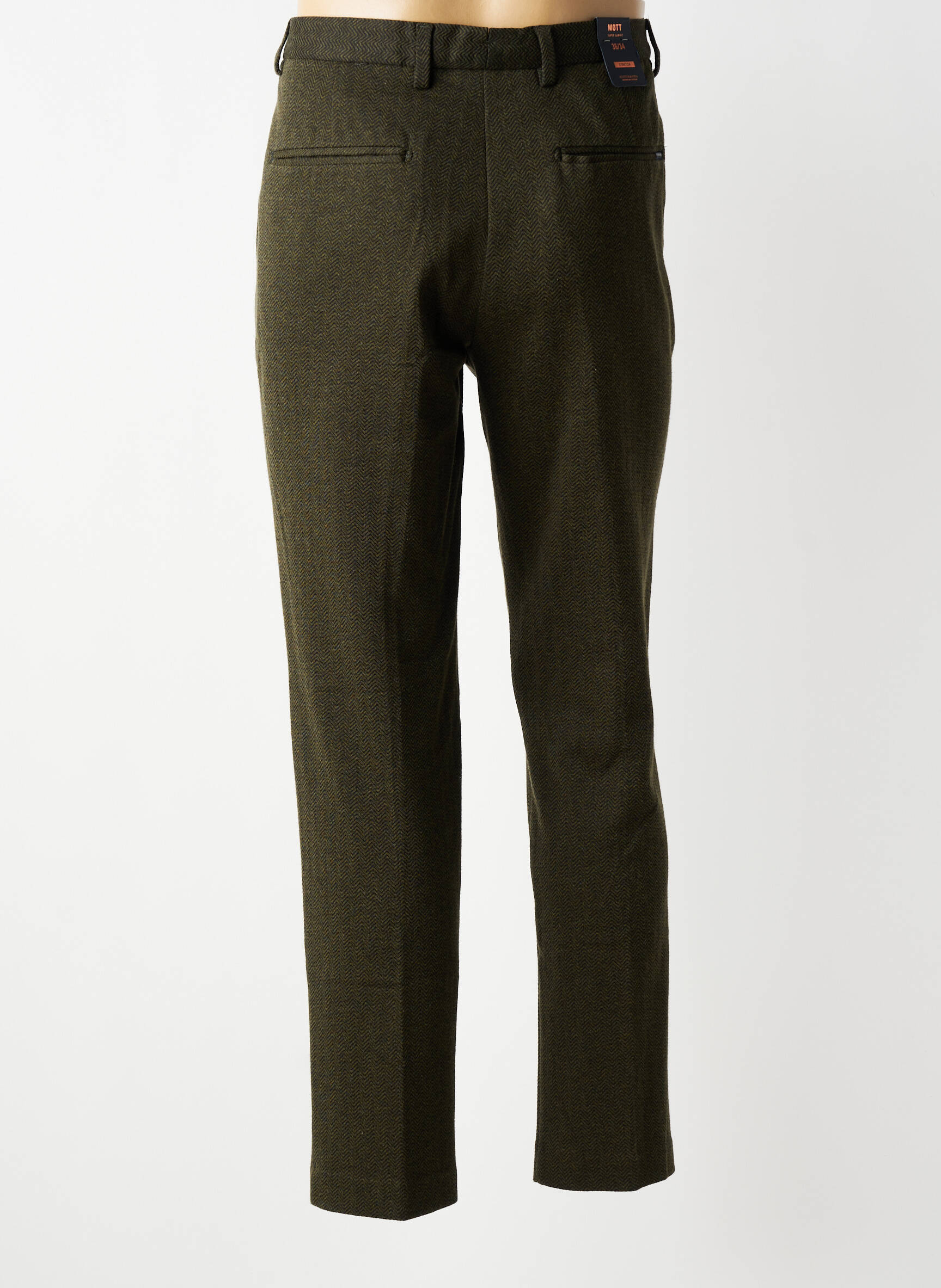 Pantalon chino țesătură melanj mărime normală verde SCOTCH & SODA bărbat