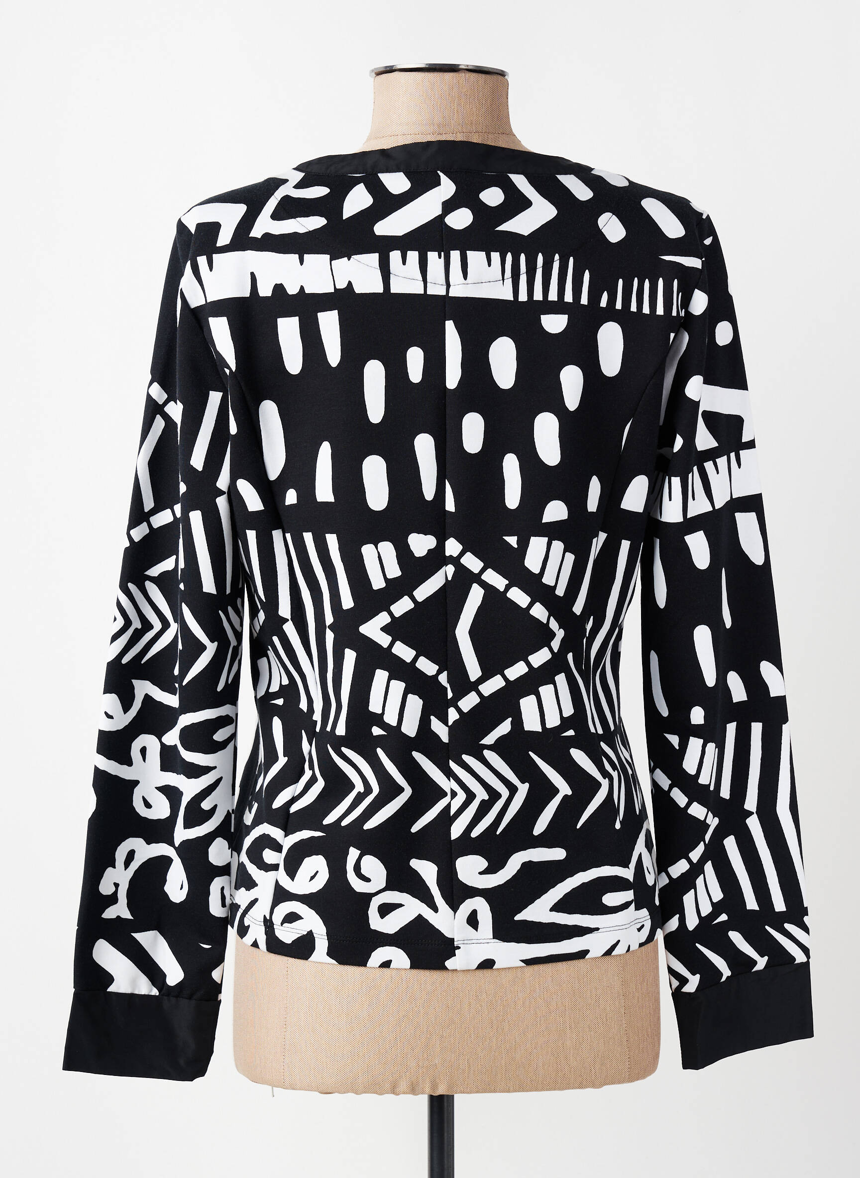 Jachete casual guler rotund negru DOLCEZZA femeie
