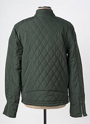 Geacă matlasată mâneci lungi fără glugă verde SOLID bărbat