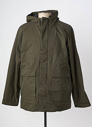 Parka mâneci lungi cu glugă verde SOLID bărbat