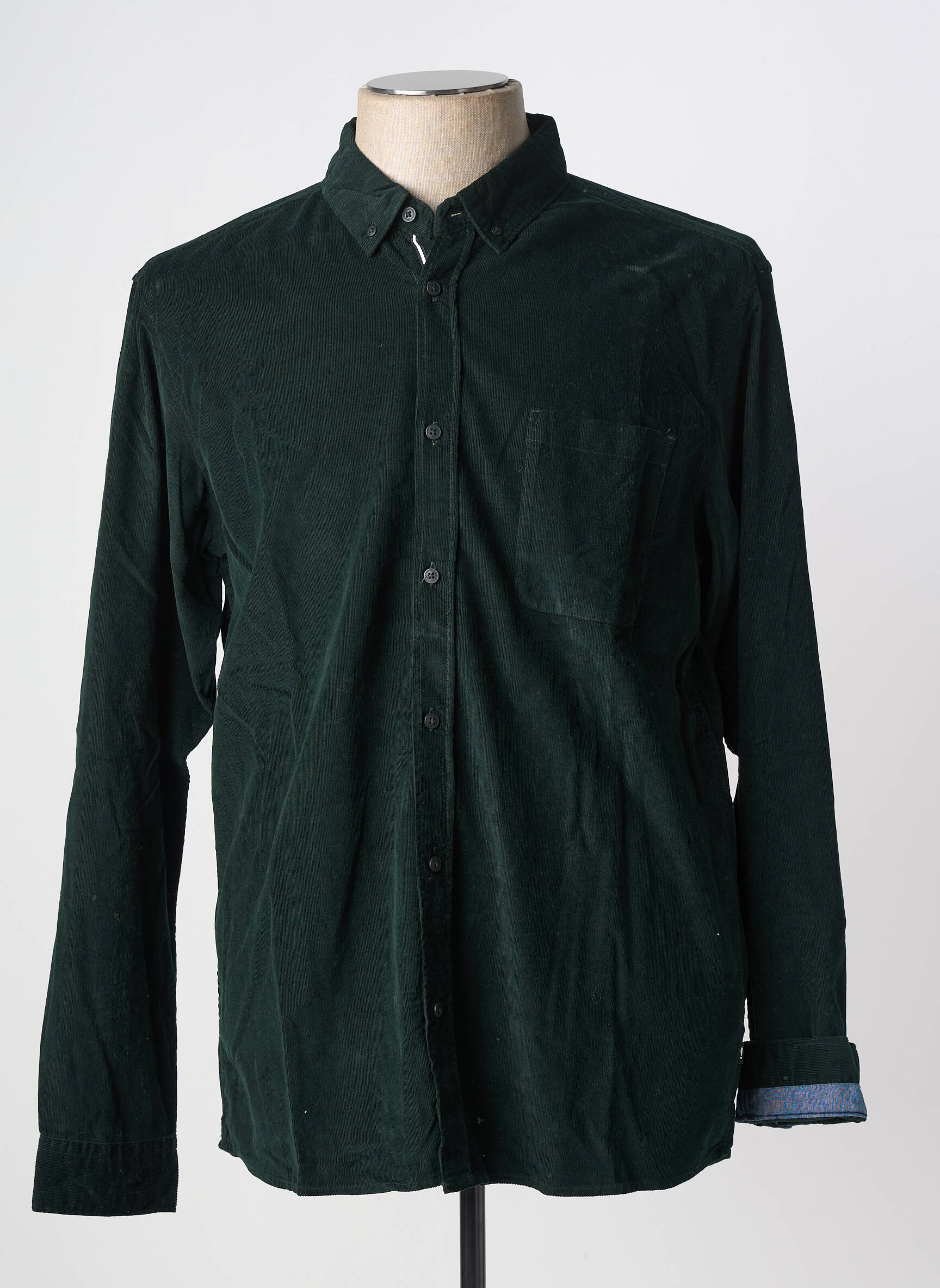 Cămașă cu mâneci lungi buzunare verde SOLID bărbat