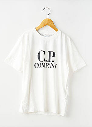 Tricou elasticitate mâneci scurte alb CP COMPANY băiat