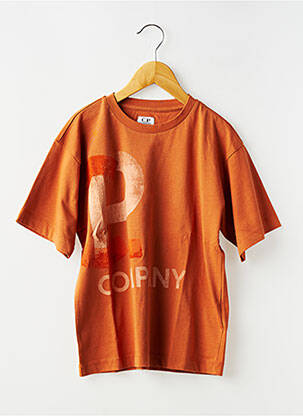 Tricou țesătură jersey mâneci scurte portocalie CP COMPANY băiat